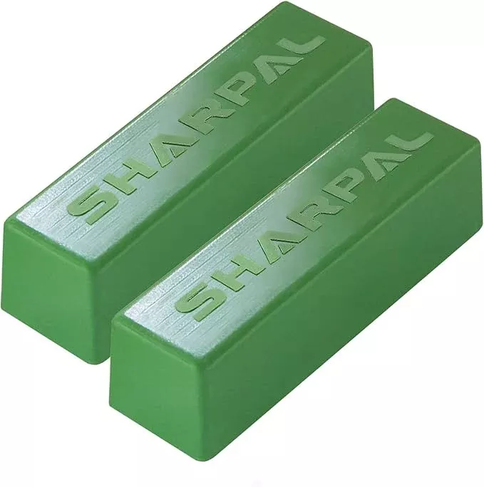 SHARPAL 208H 106g / 4 Oz. Polishing Compound Fine Green Buffing Compound, Leather Strop Sharpening Stropping Compounds (2-Pack, Total 106g / 4 Oz.)