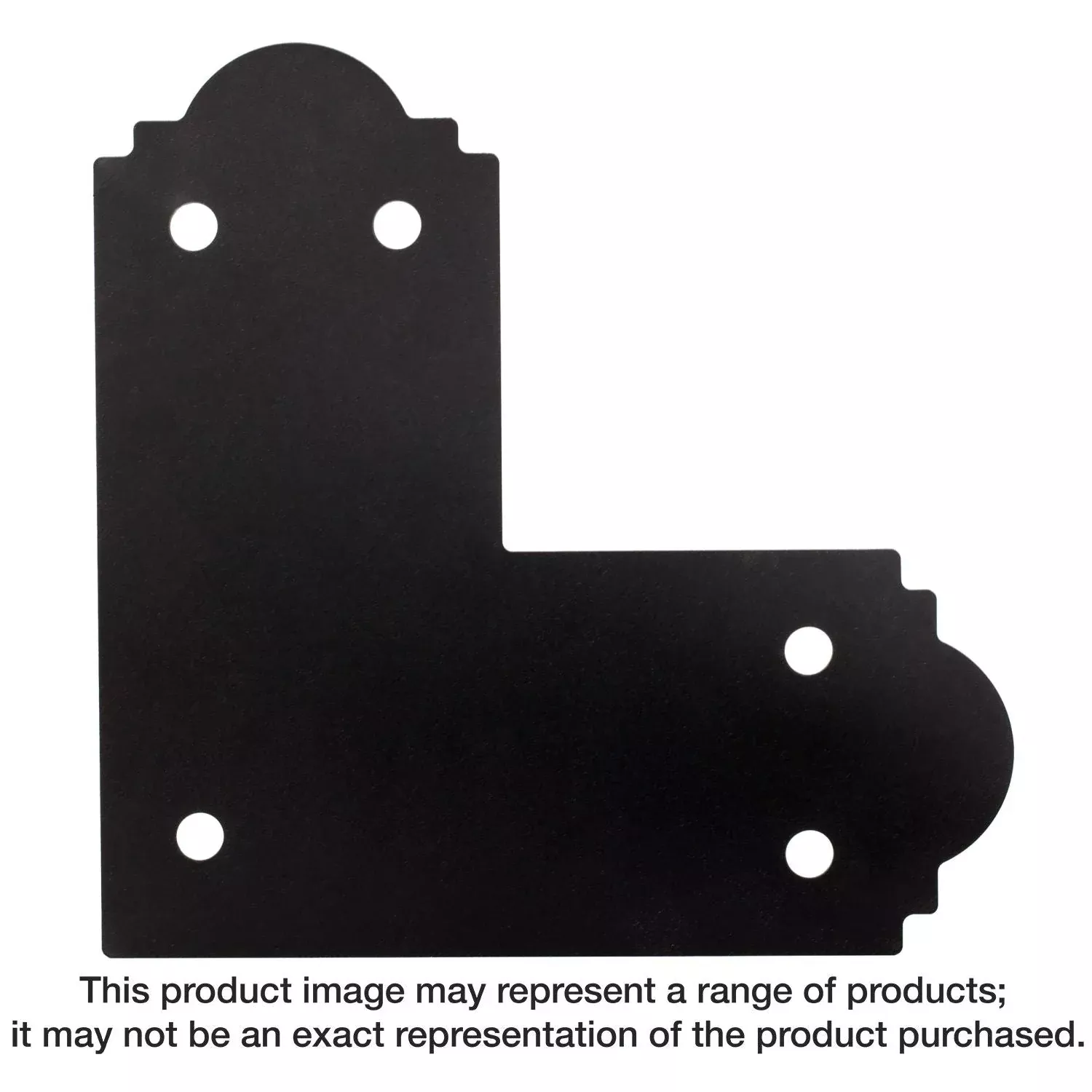 Simpson Strong-Tie APL6 Outdoor Accents Mission Collection ZMAX, Black Powder-Coated L Strap for 6x6