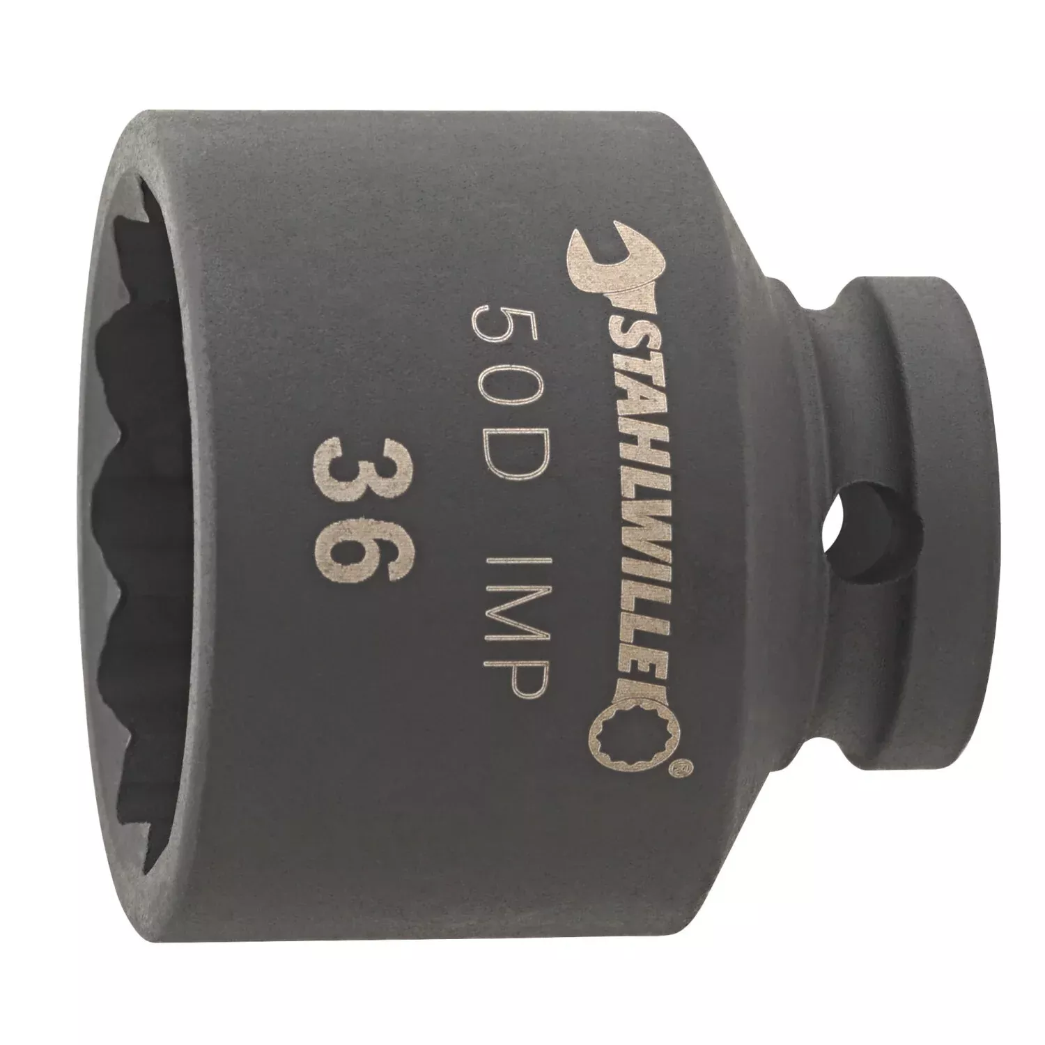 Stahlwille 23011032 50D IMP 1/2" 12-pt Impact Socket, 32 mm