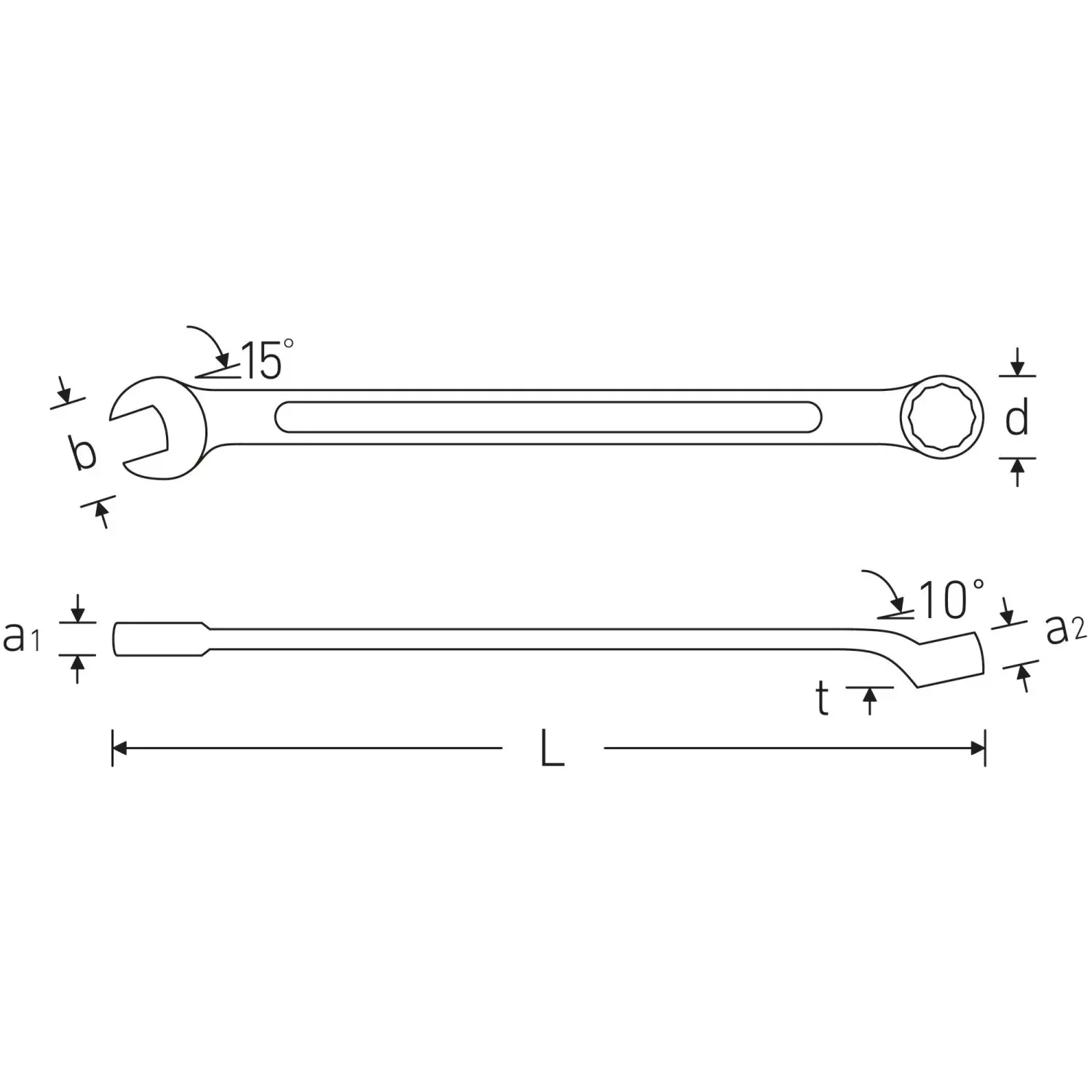 Stahlwille 40100606 14 Combination Spanner, long, 6 mm