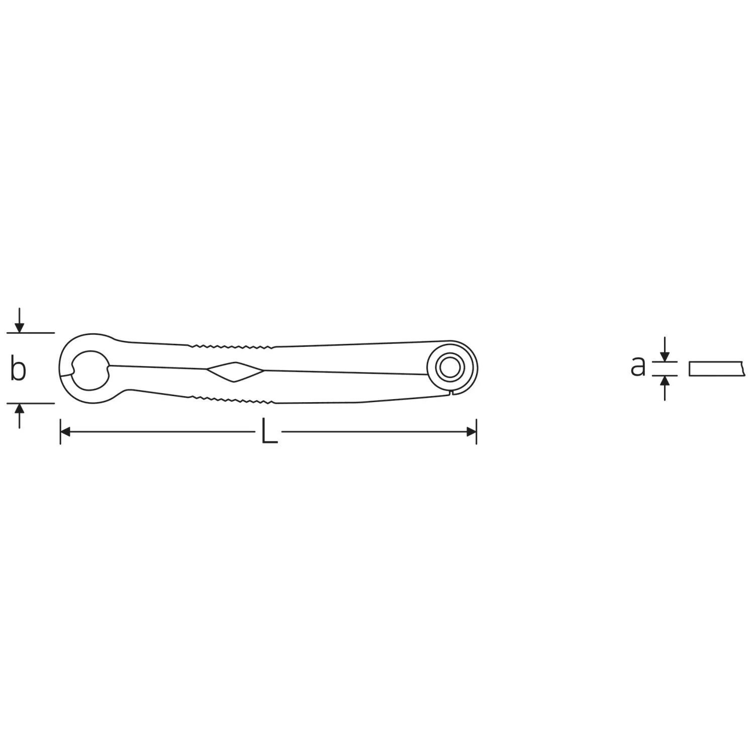 Stahlwille 41101414 240 Ratchet wrench FastRatch, 14mm