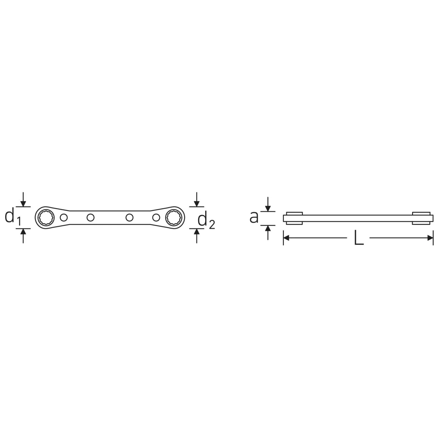 Stahlwille 41130910 25 Ratchet ring Spanner, 9 x 10 mm