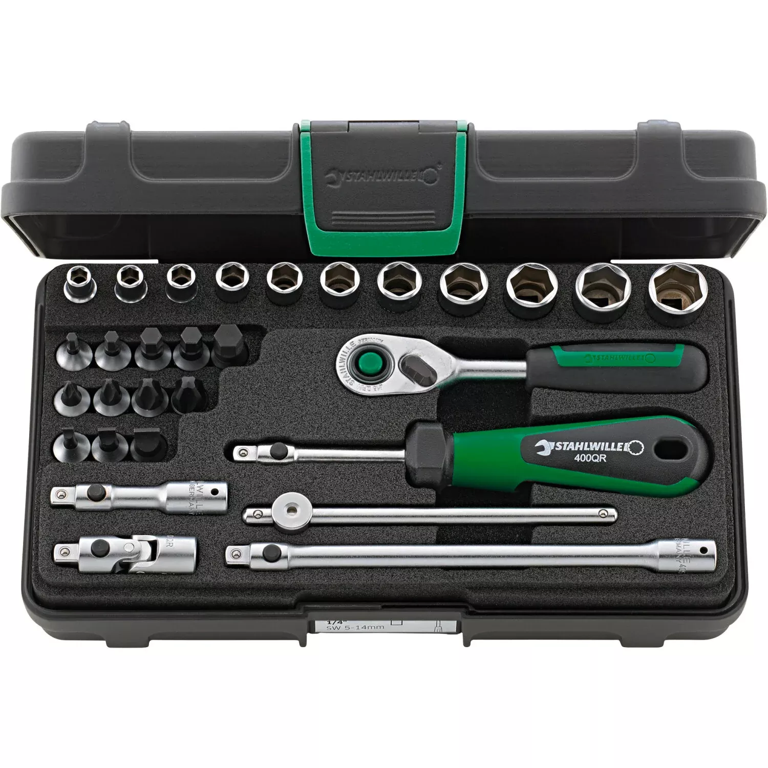 Stahlwille 96011137 Socket Set, 1/4" Drive,