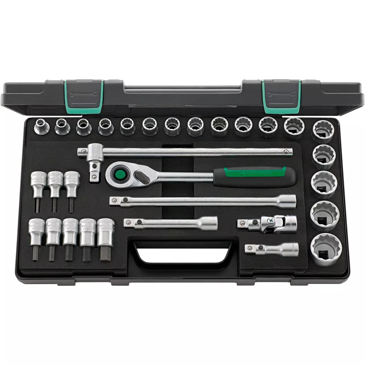 Stahlwille 96031440 50/54/25/6QR Hex Socket Set, 1/2" Drive, 31 pcs