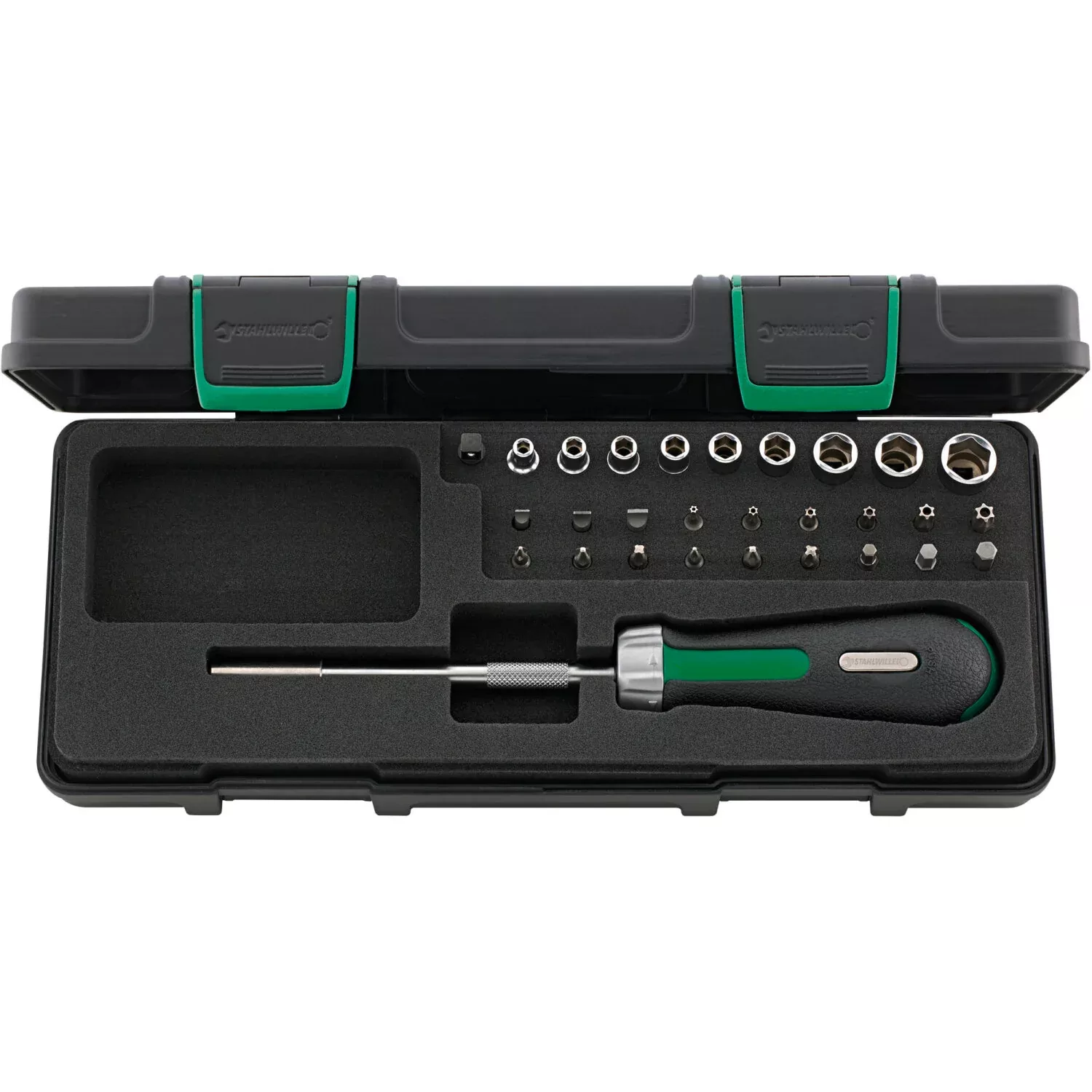 Stahlwille 96182203 4008/27/1R Ratcheting BIT holder set