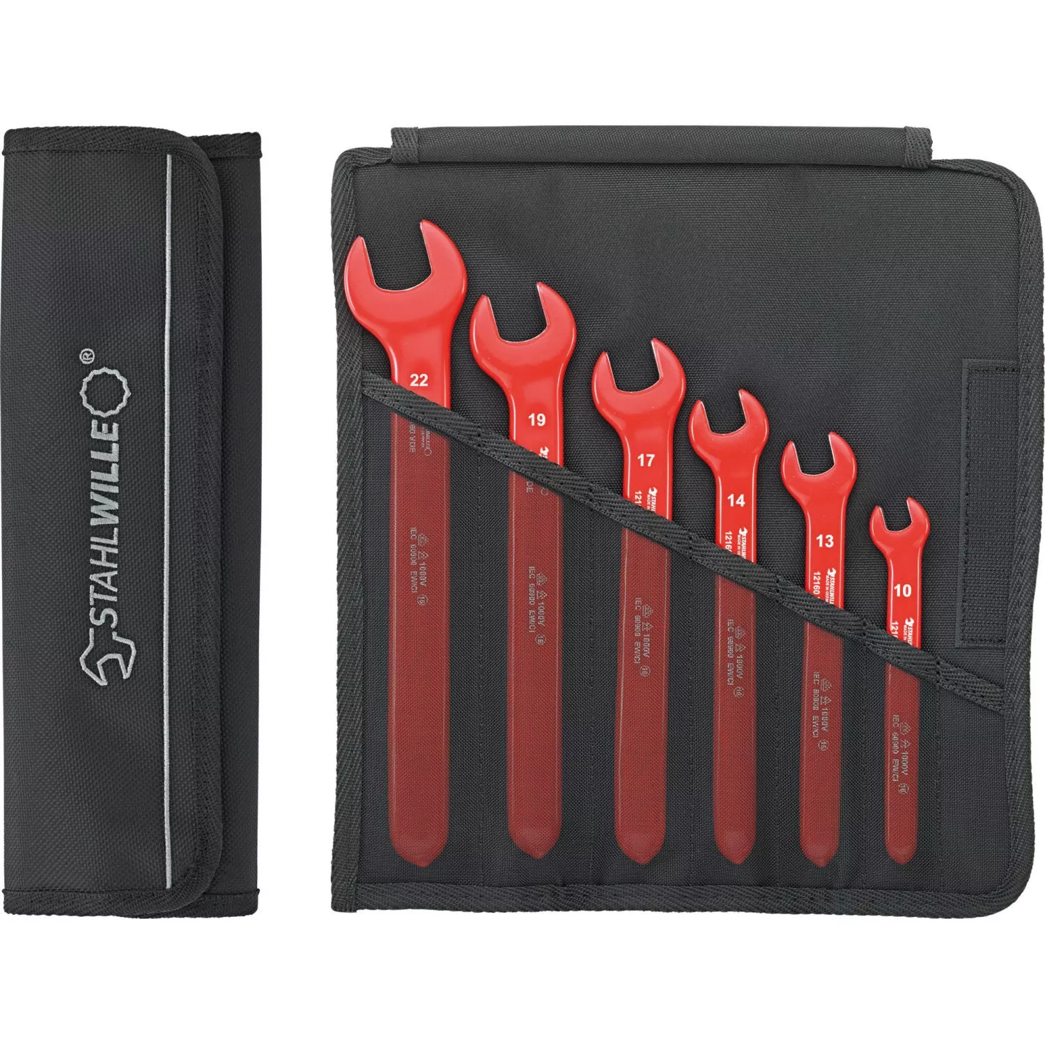 Stahlwille 96404301 12160/6 VDE single-ended open-jaw Spanner 6 Pcs Set