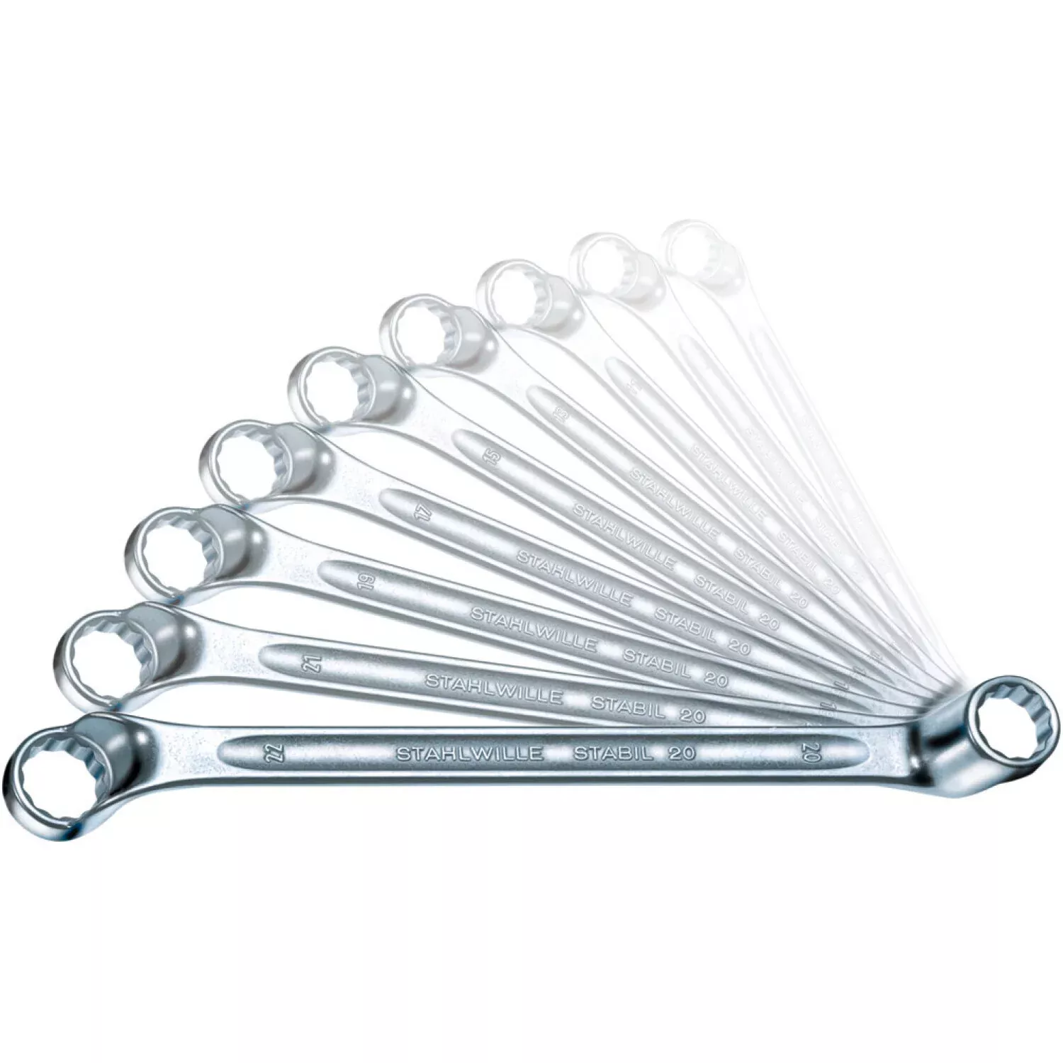 Stahlwille 96410408 20/7N Double ended ring Spanner Set