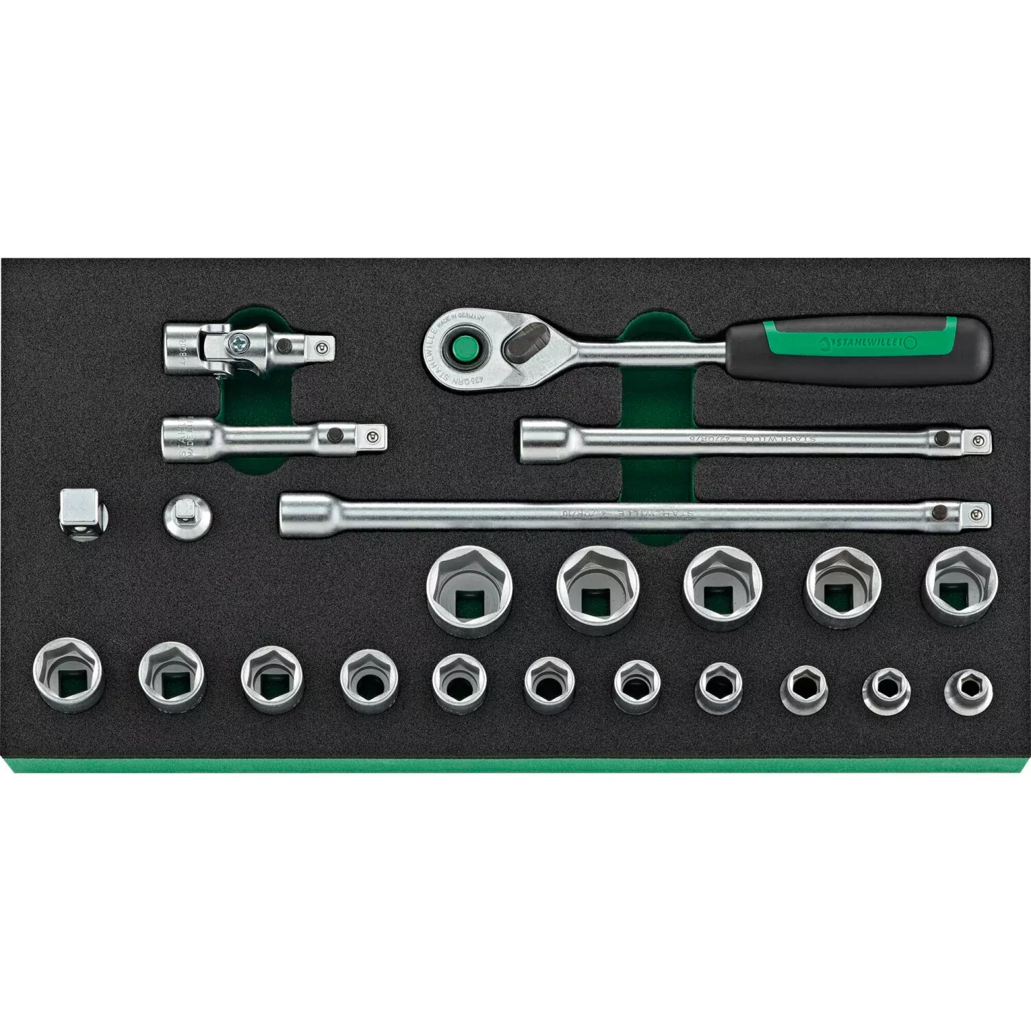 Stahlwille 96830218 TCS 456/16/7 3/8 tools in TCS inlay