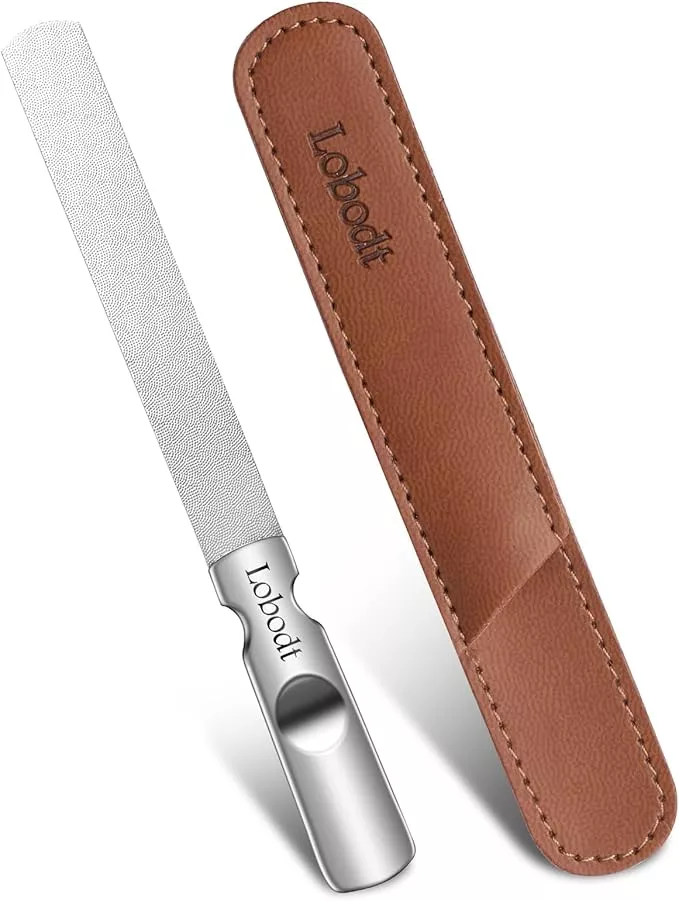 Stainless Steel Double-Sided Nail Art File - Mini Travel Nail File Suitable for Both Men and Women