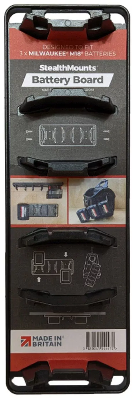 StealthMounts Battery Holder for Milwaukee M18 Batteries