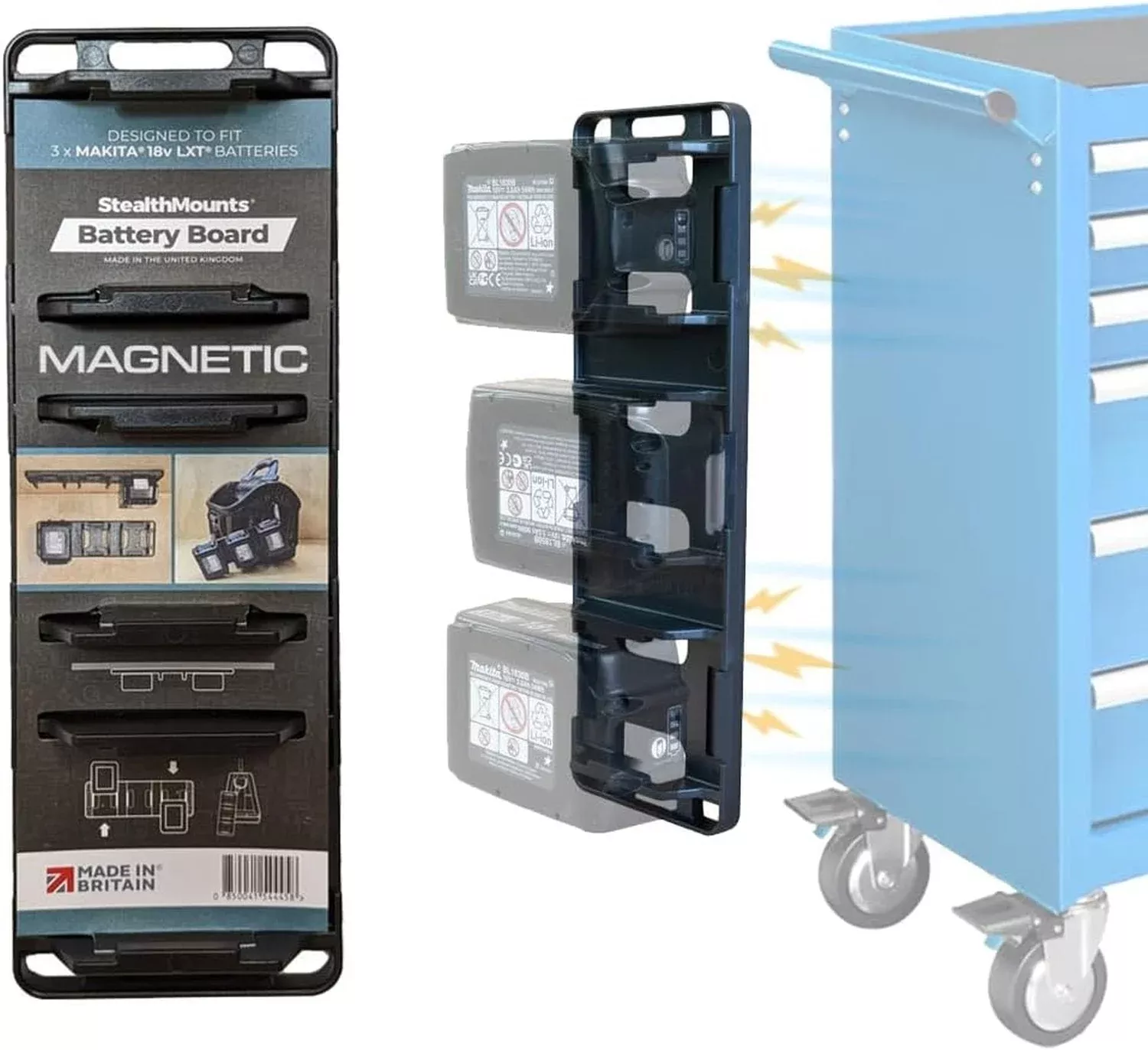 StealthMounts Magnetic Battery Holder for Makita 18V Batteries