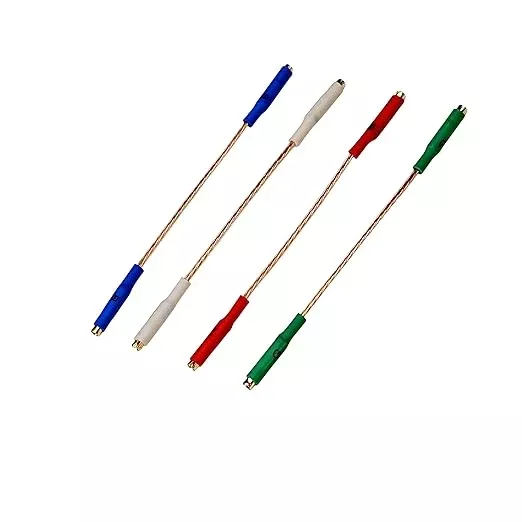 Turntable Phonograph Lead Wires, 7N OFC Gold-Plated Clips Cartridge Headshell Wire Litz Wire - 4 Packs