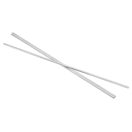 uxcell 3 Pcs Square Steel Key Stock, 1/8" x 1/8" x 12" Cold-Drawn 45# Steel Bars Precision Key Stock for Gearbox Coupling, Silver Tone