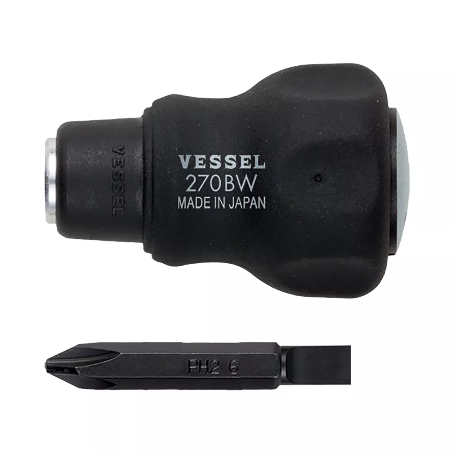 Vessel 270BW62 Cushion Stubby Interchangeable Screwdriver