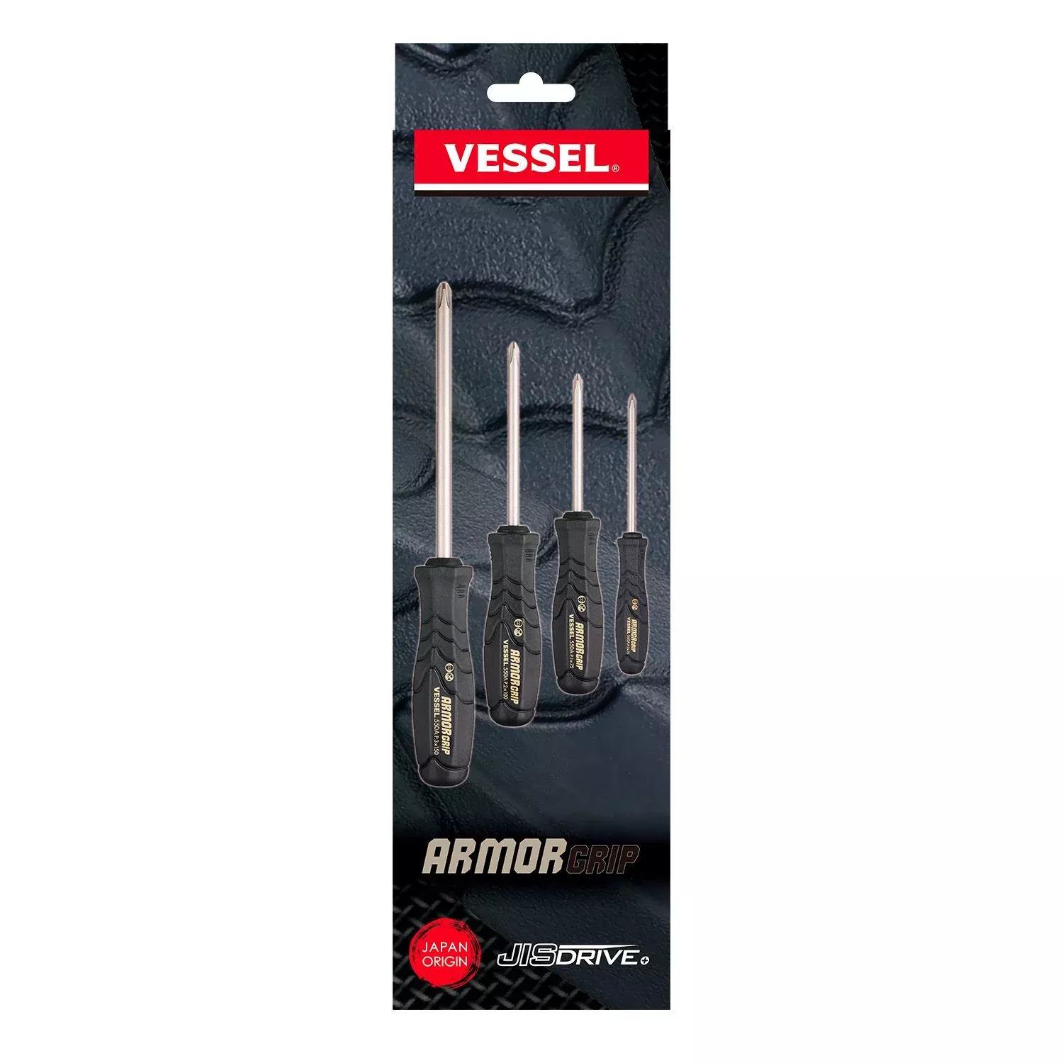 Vessel 550APH4PBU ARMOR GRIP Screwdriver 4-Piece Set