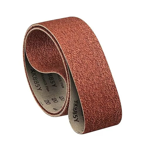 VSM 10-Pack - 1-1/2" X 30" 120 Grit (Medium) - Ceramic Plus Abrasive Belts with Top Size, Tear-Resistant Flexible Cloth Backing, Durable Hand-Held Machine Compatible Sanding Belts