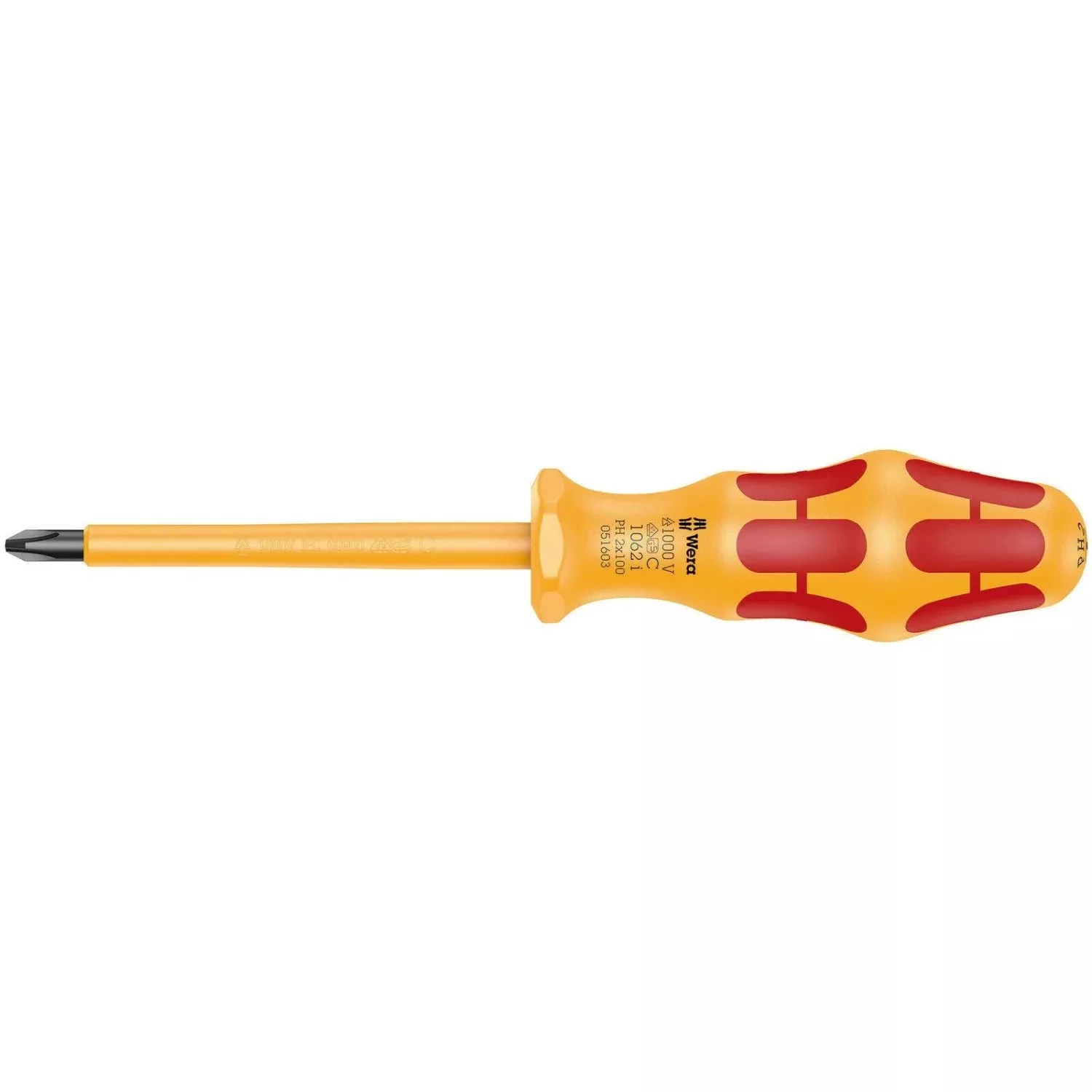 Wera 1062 I Ph Vde-insulated Kraftform Phillips-Head Screwdriver, Ph 2x100-mm.
