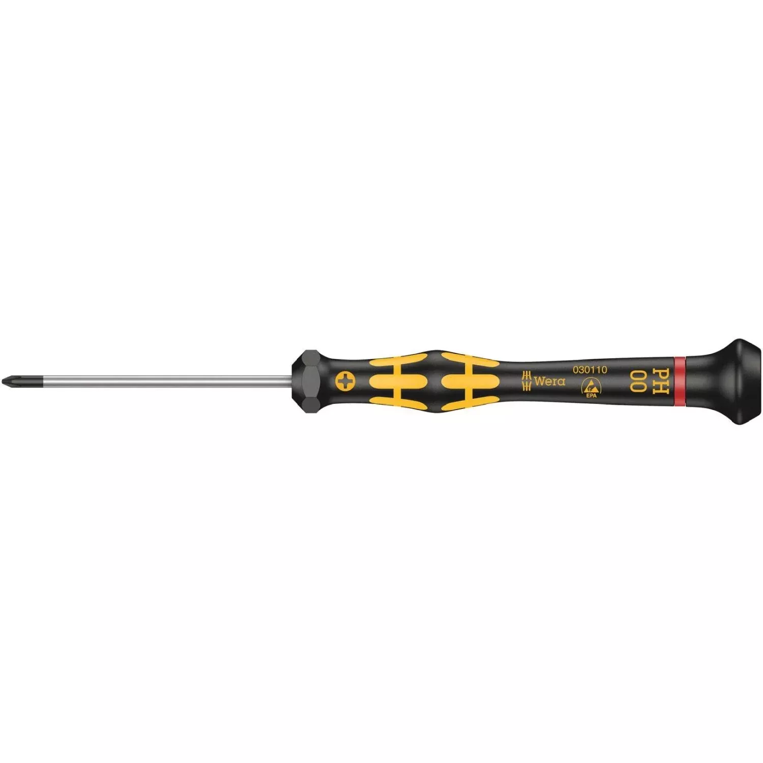Wera 1550 Ph Esd Kraftform Micro Screwdriver For Phillips Screws, Ph 00x60-mm.