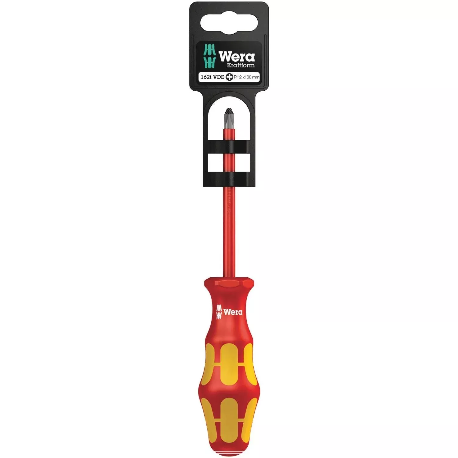 Wera 162 I Ph SB VDE Insulated Screwdriver For Phillips Screws, Ph 2x100-mm.