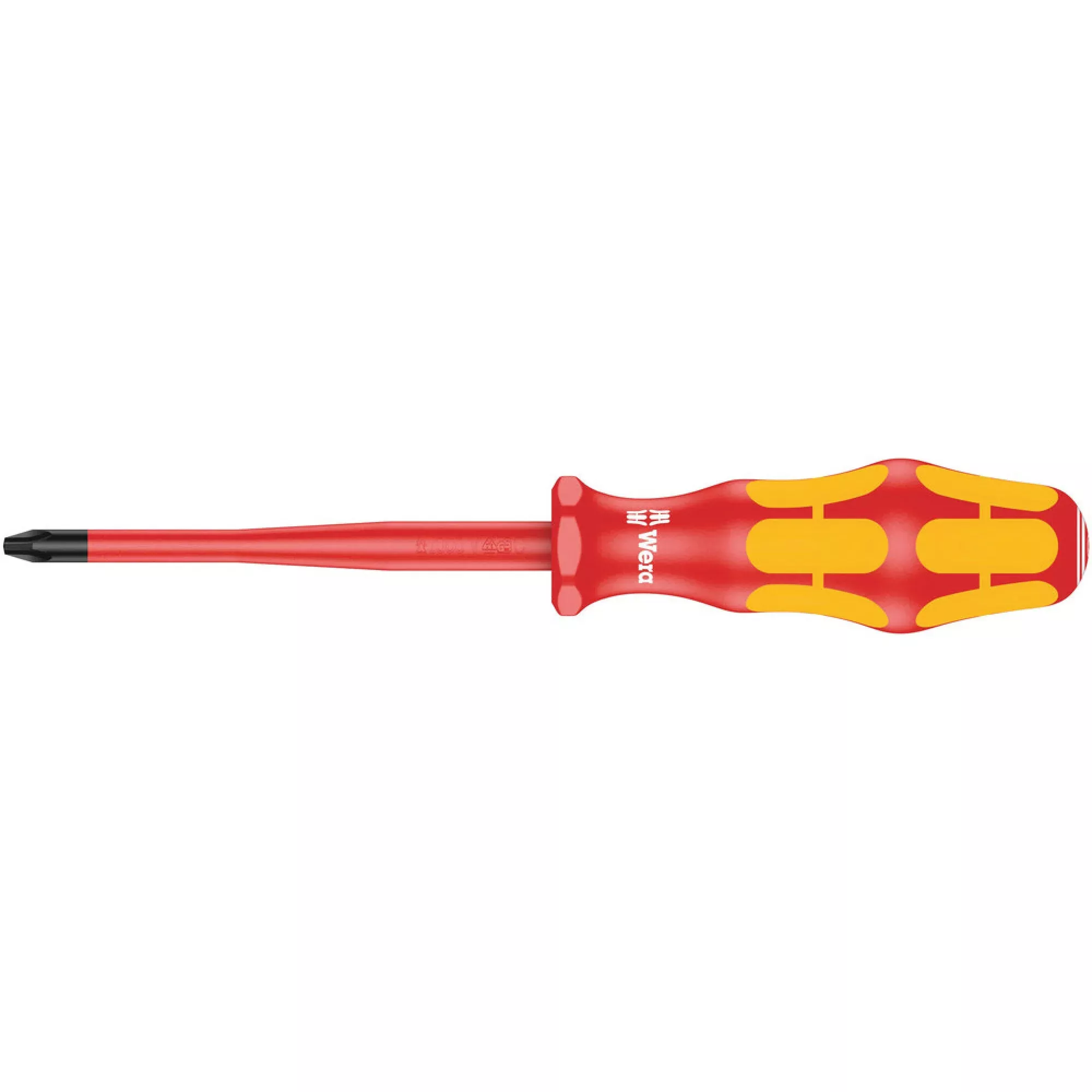 Wera 162 Iss Ph VDE Insulated Screwdriver With Reduced Blade Diameter For Phillips Screws, Ph 1x80-mm.