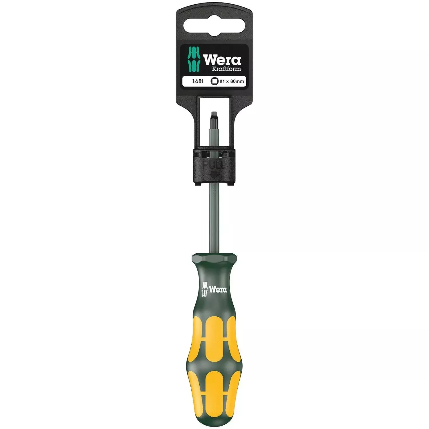 Wera 168 I SB VDE Insulated Screwdriver For Square Socket Head Screws, # 1x80-mm.