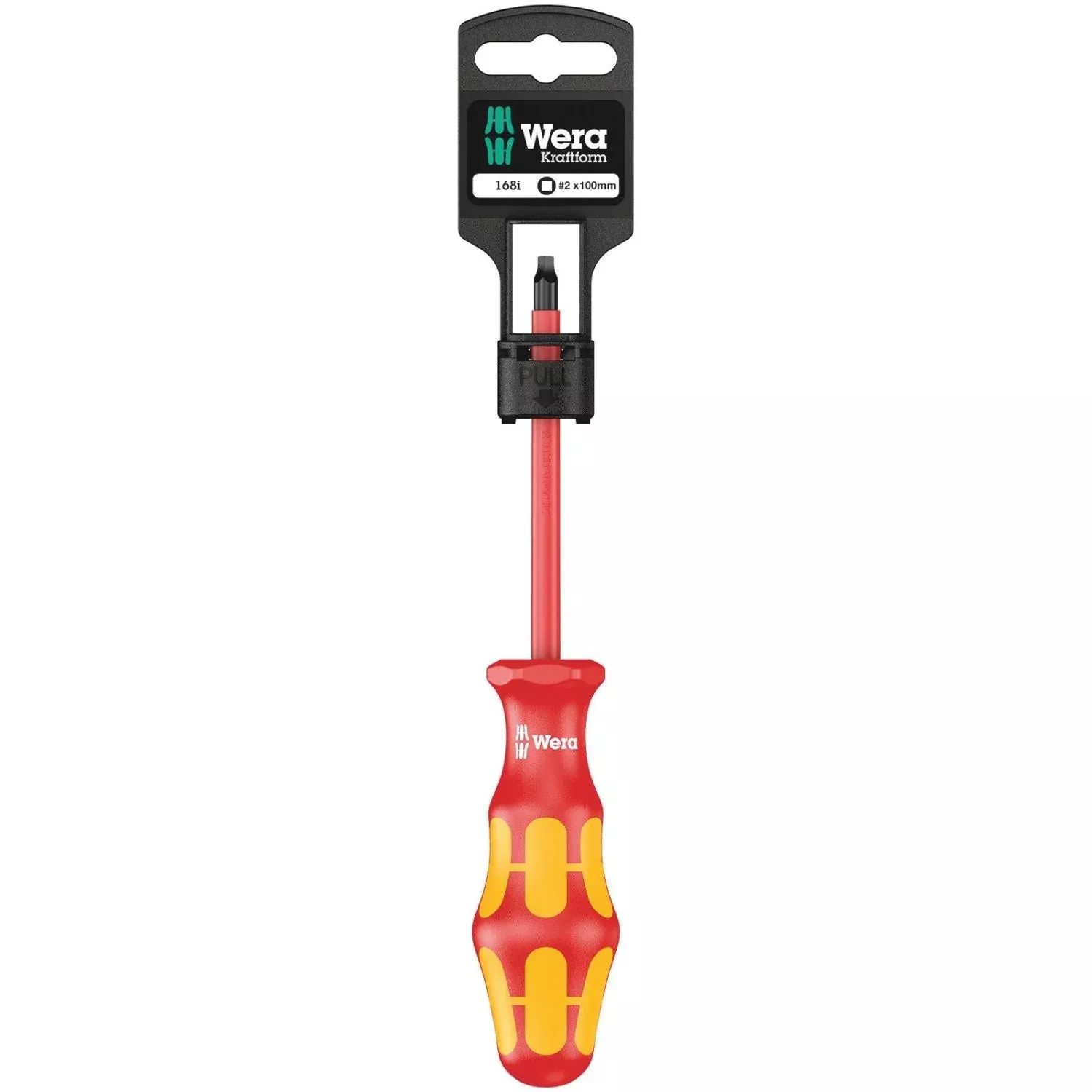 Wera 168 I SB VDE Insulated Screwdriver For Square Socket Head Screws, # 2x100-mm.