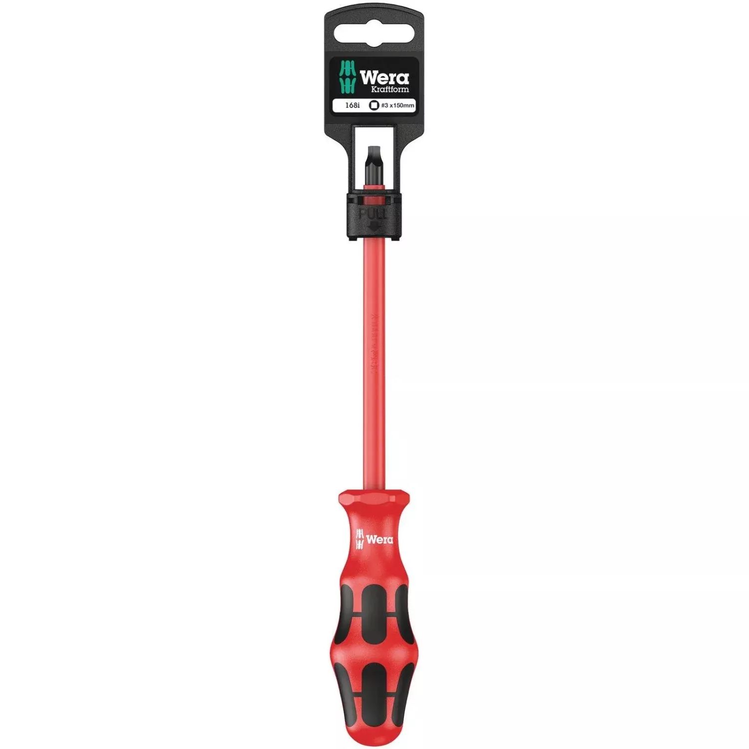 Wera 168 I SB VDE Insulated Screwdriver For Square Socket Head Screws, # 3x150-mm.