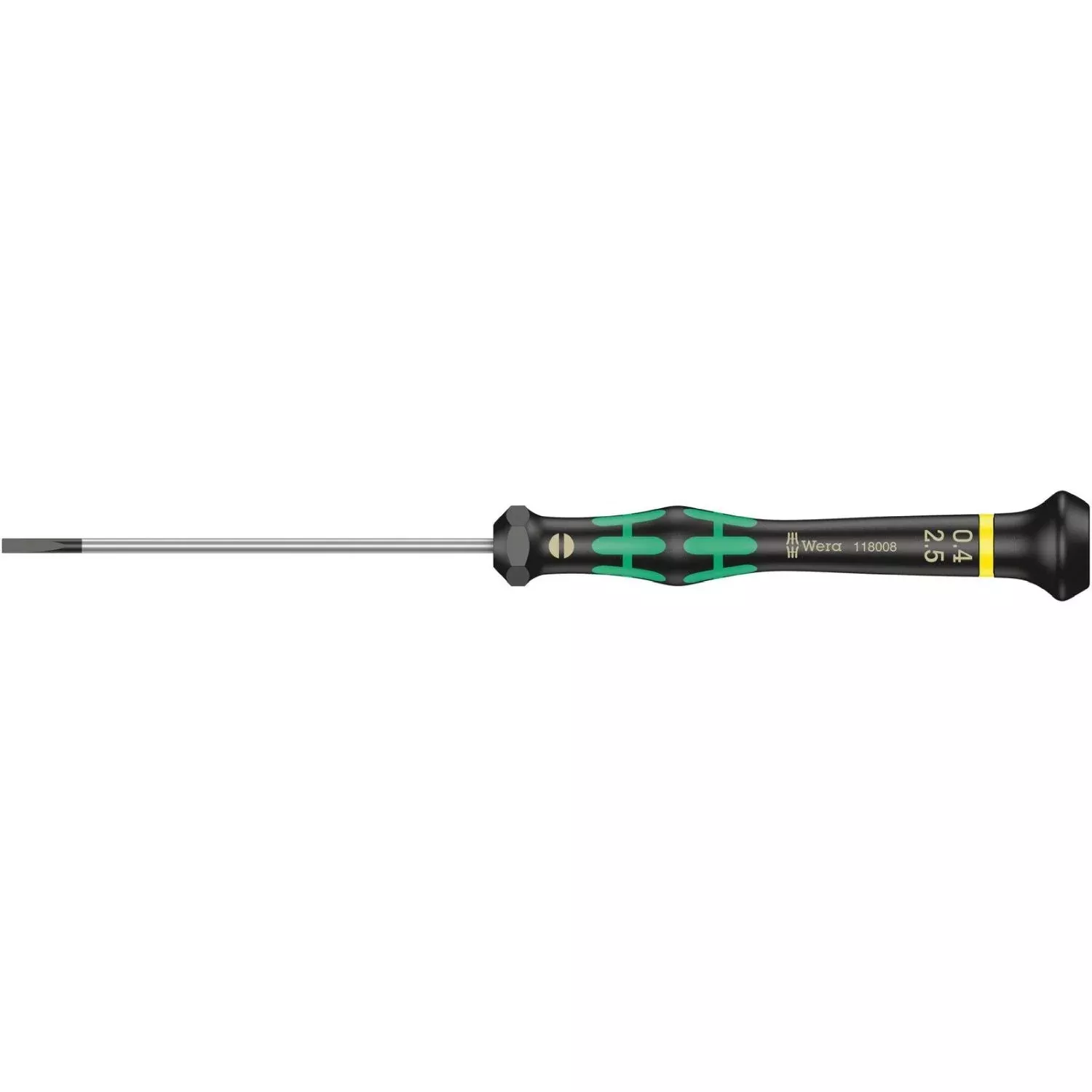 Wera 2035 Screwdriver For Slotted Screws For Electronic Applications, 0.40x2.5x80-mm.