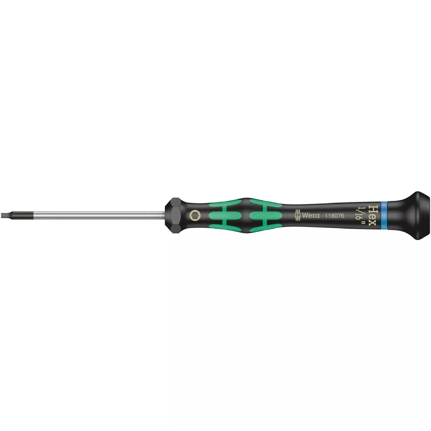 Wera 2054 Screwdriver For Hexagon Socket Screws For Electronic Applications, 1/16-in.x60-mm.