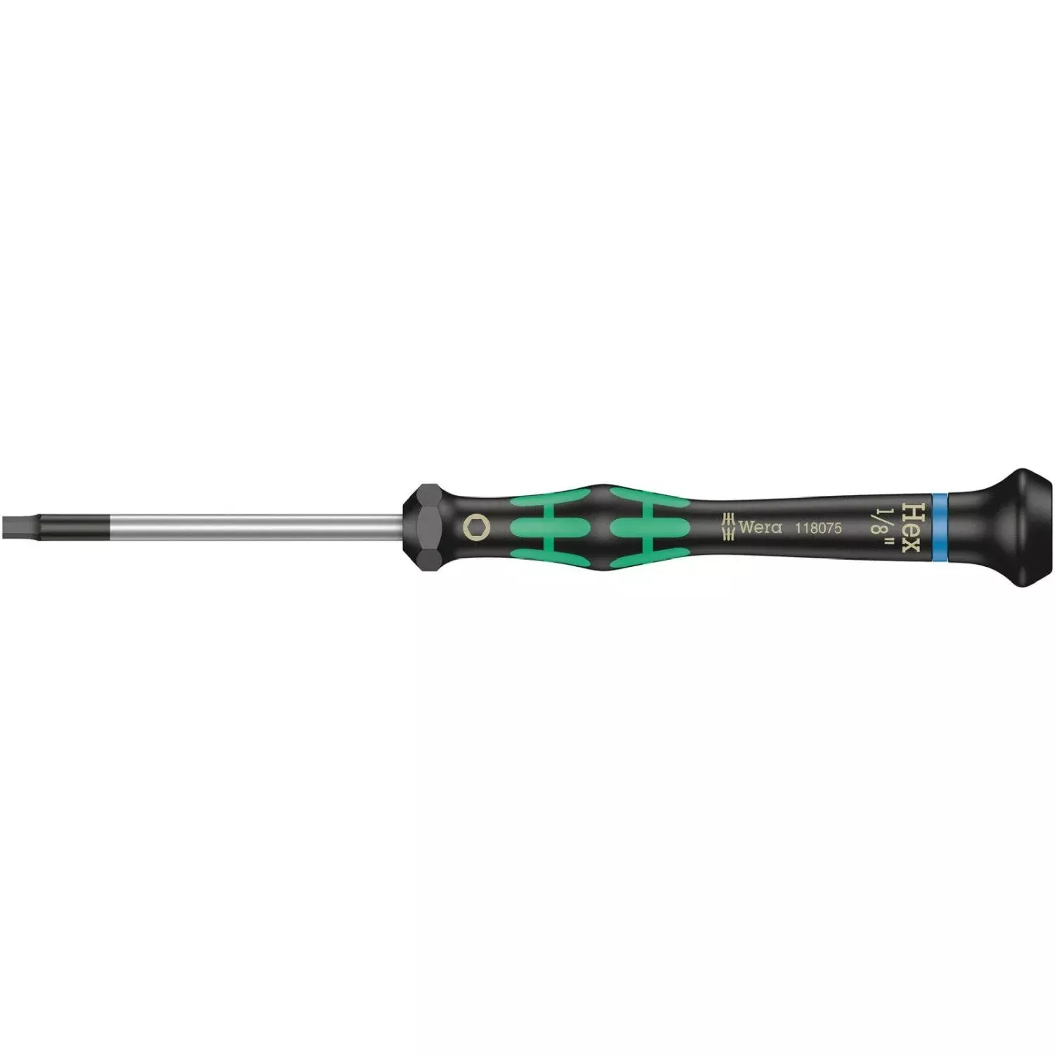 Wera 2054 Screwdriver For Hexagon Socket Screws For Electronic Applications, 1/8-in.x60-mm.