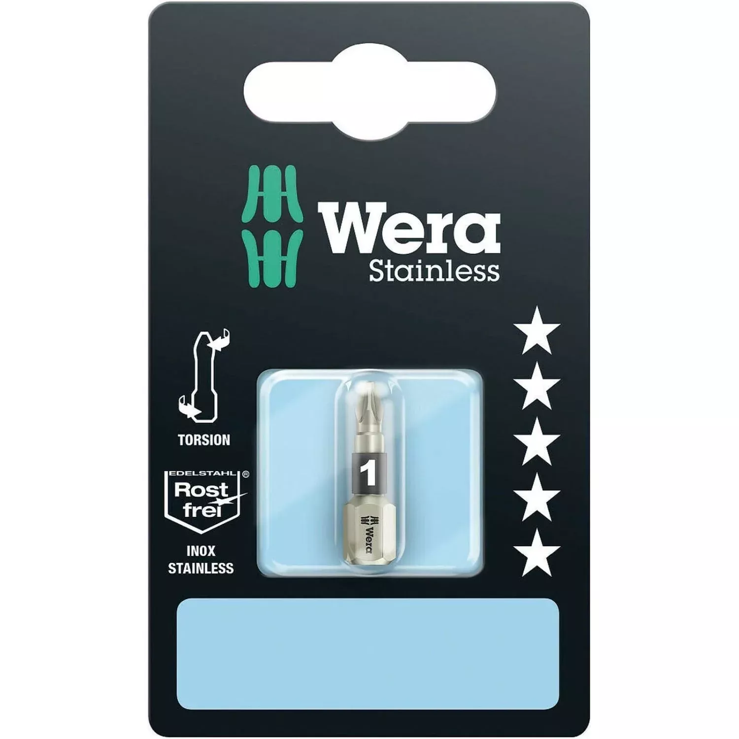 Wera 3855/1 Ts SB Bit, Stainless, Pz 1x25-mm.
