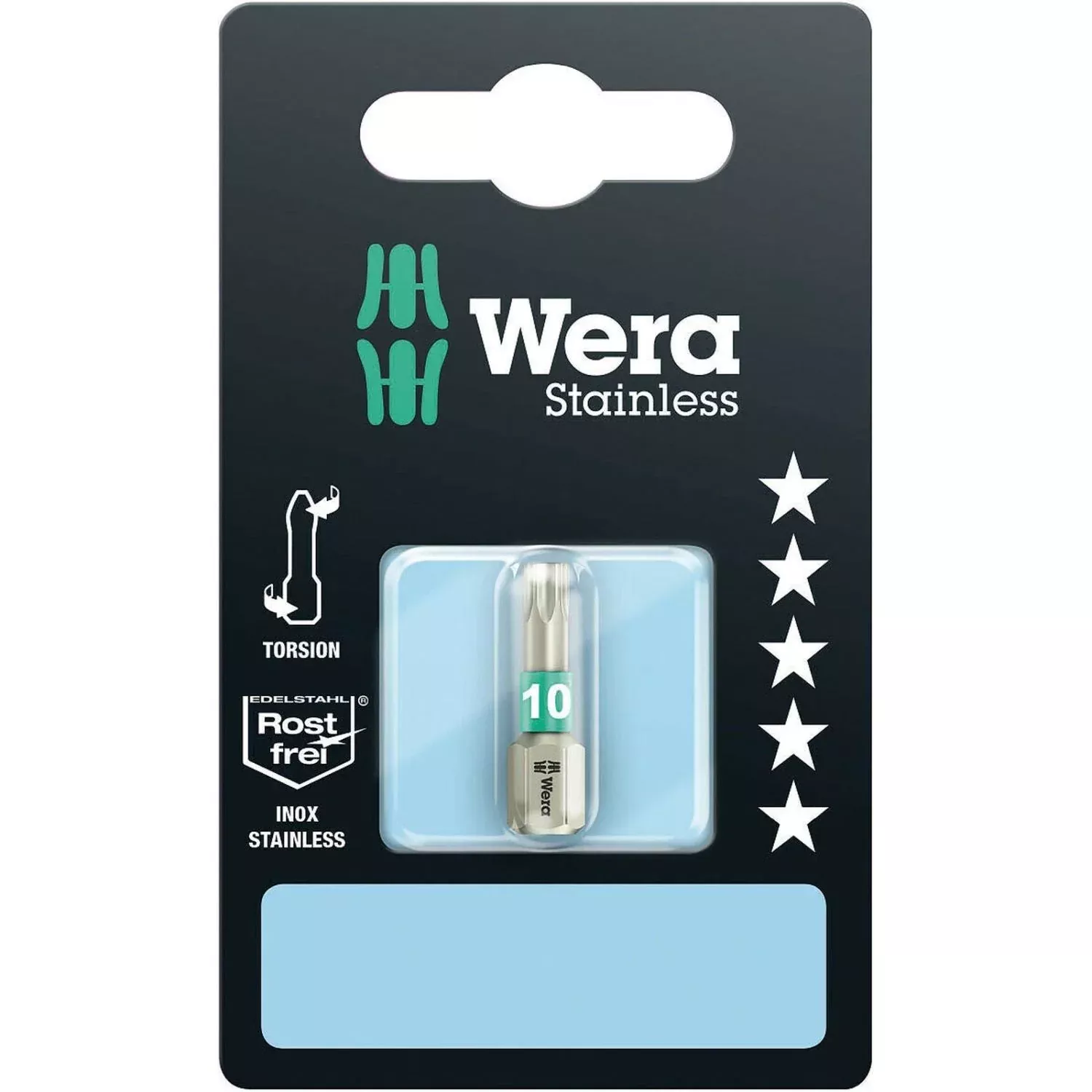 Wera 3867/1 Ts SB Torx Bit, Stainless, Torx 10x25-mm.