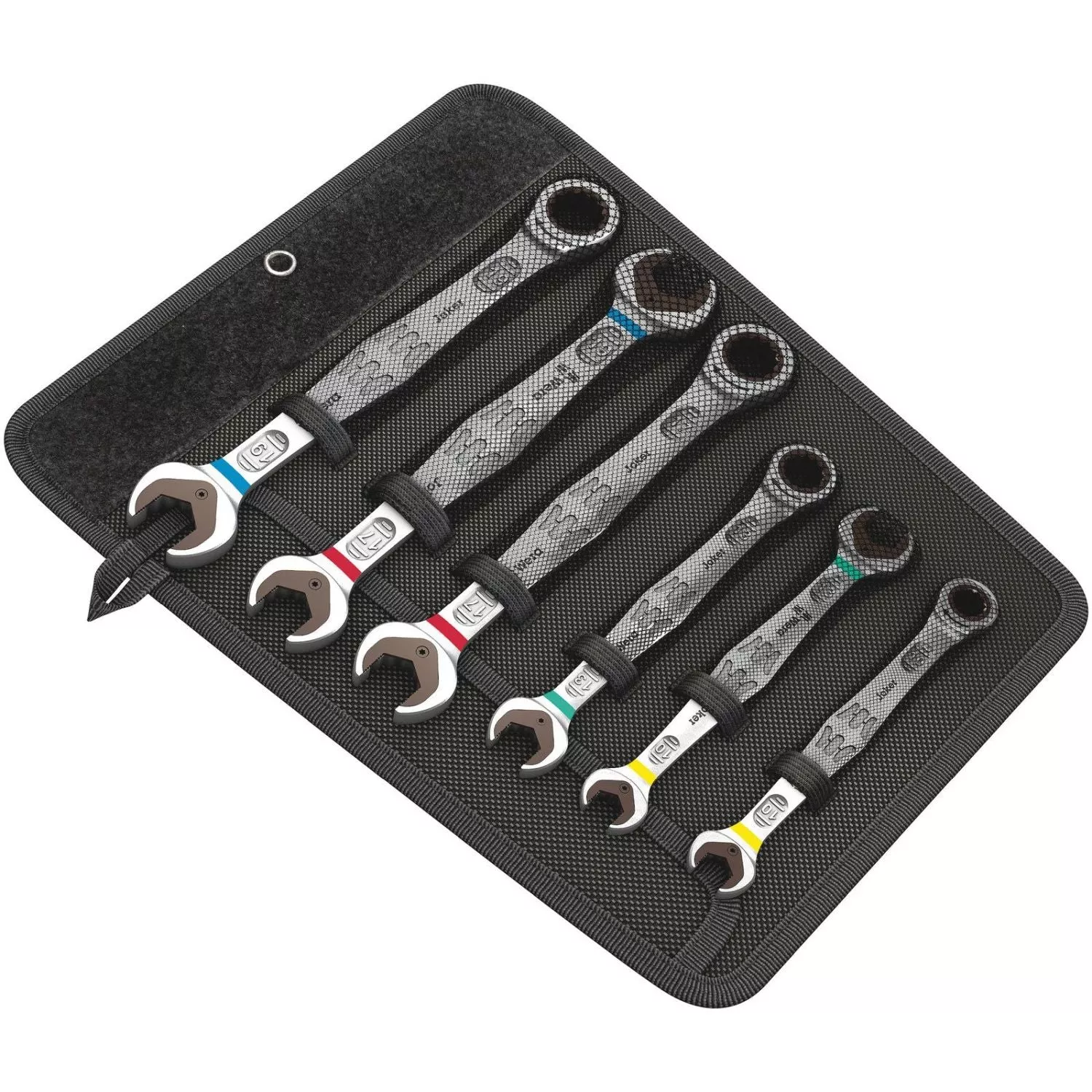 Wera 6000/6002 Joker 6 Set 1 Ratcheting Combination / Double Open-End Wrenches Set, 6-Pieces