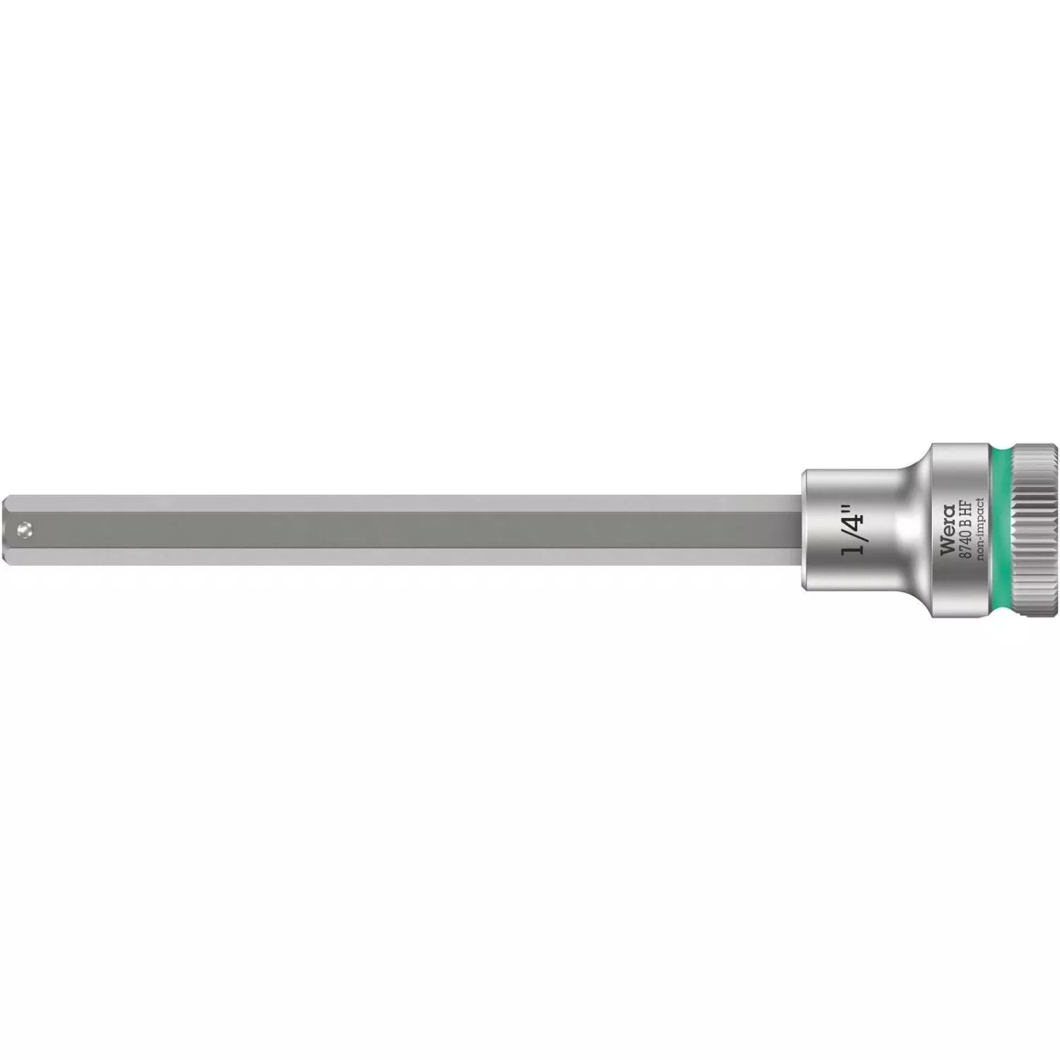 Wera 8740 B Hf Zyklop Bit Socket With Holding Function, 3/8-in. Drive, 1/4-in.x107-mm.