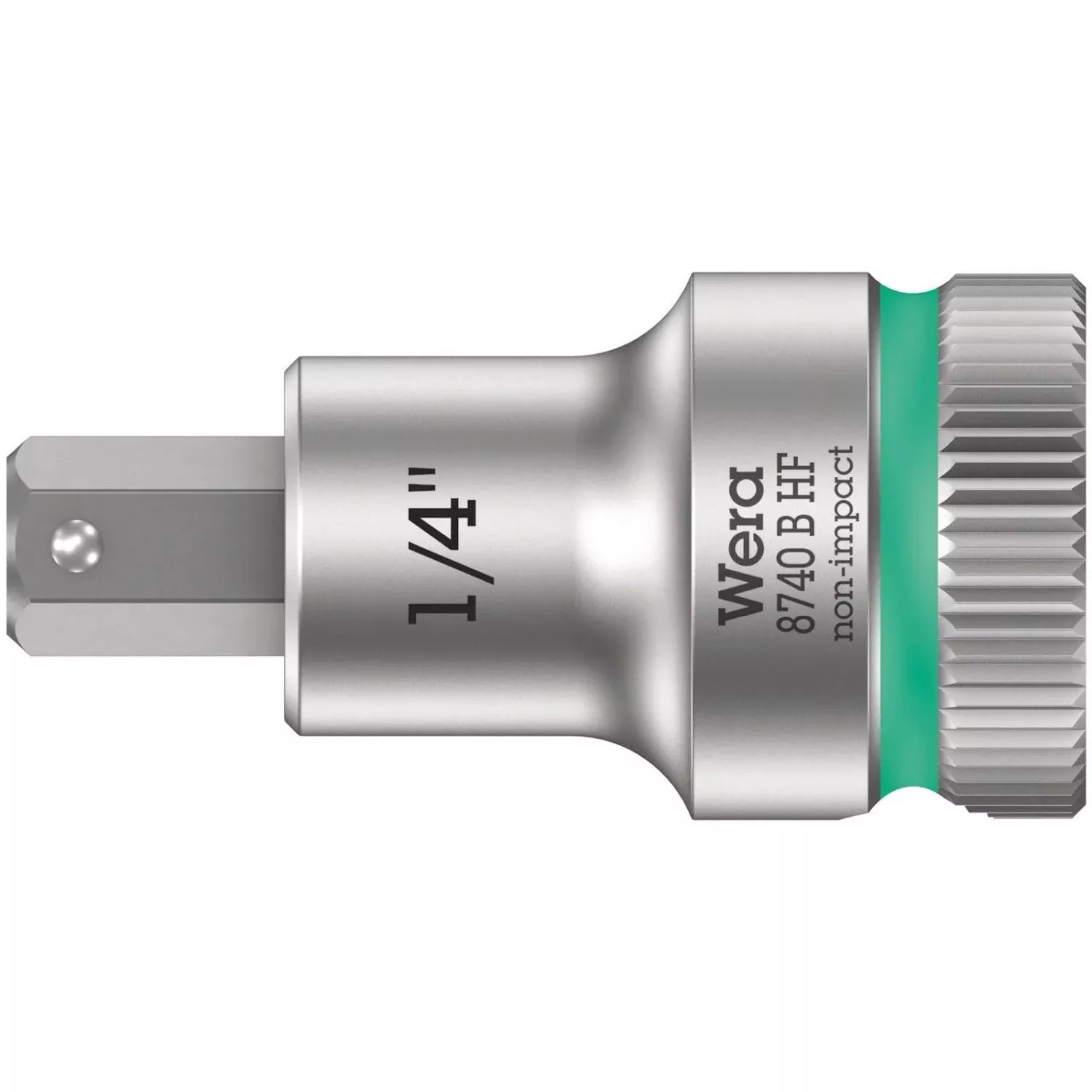 Wera 8740 B Hf Zyklop Bit Socket With Holding Function, 3/8-in. Drive, 1/4-in.x35-mm.