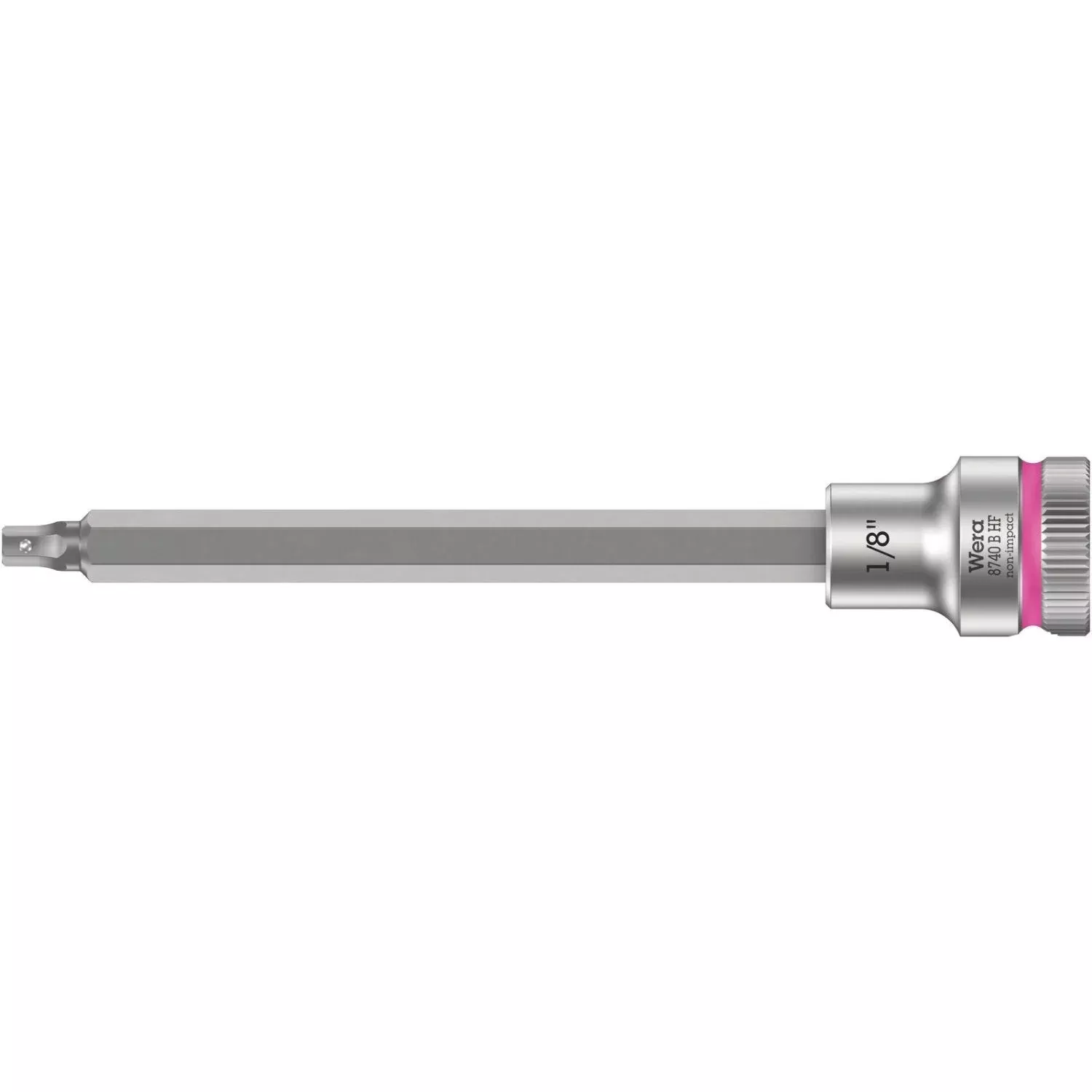 Wera 8740 B Hf Zyklop Bit Socket With Holding Function, 3/8-in. Drive, 1/8-in.x107-mm.