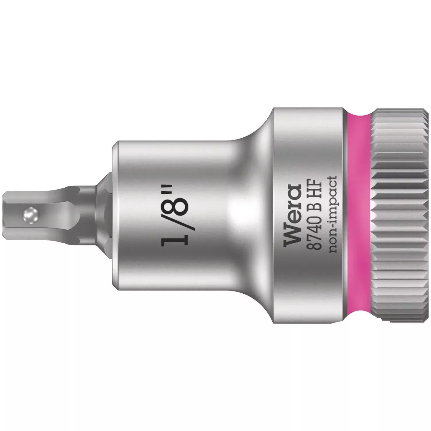 Wera 8740 B Hf Zyklop Bit Socket With Holding Function, 3/8-in. Drive, 1/8-in.x35-mm.