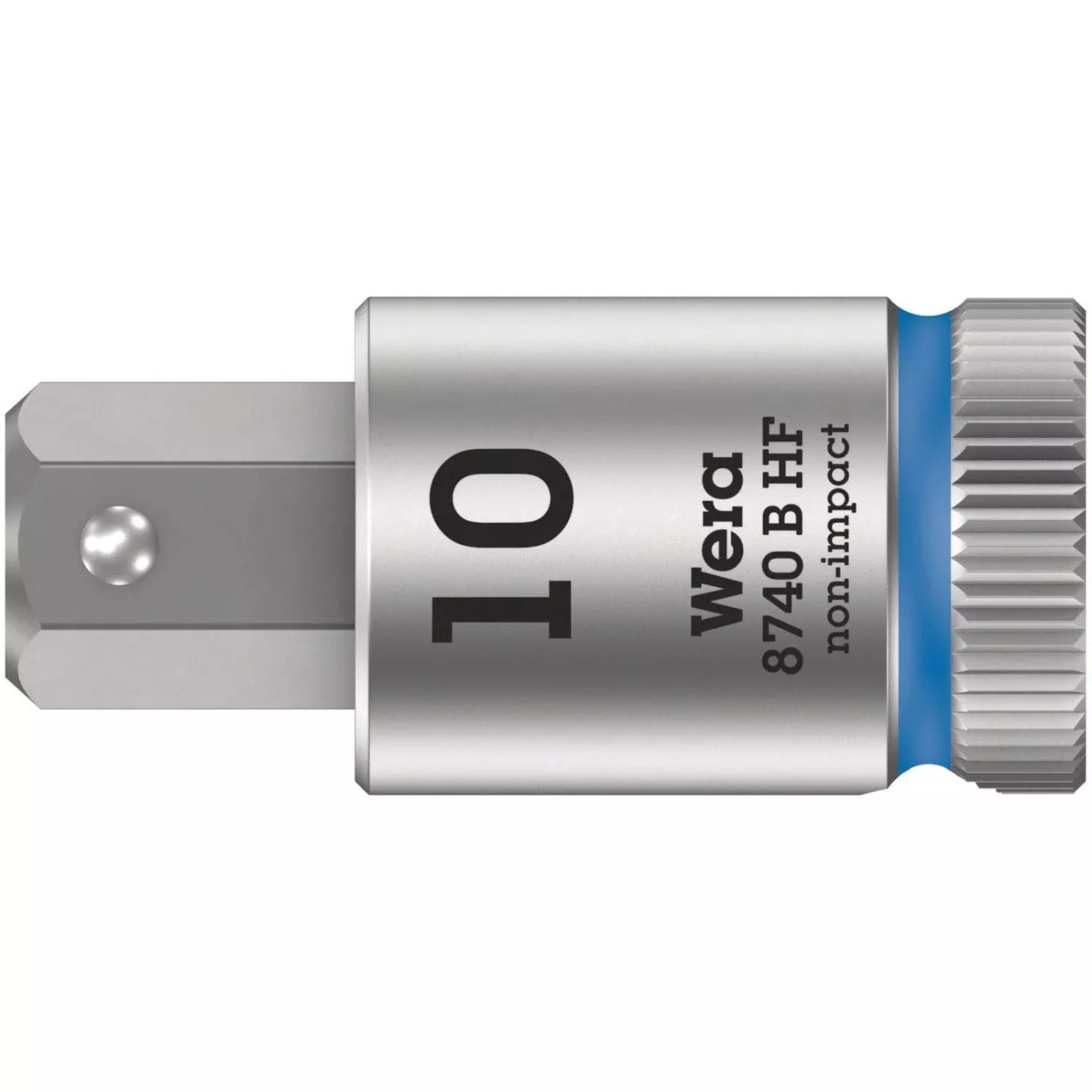 Wera 8740 B Hf Zyklop Bit Socket With Holding Function, 3/8-in. Drive, 10x38.5-mm.