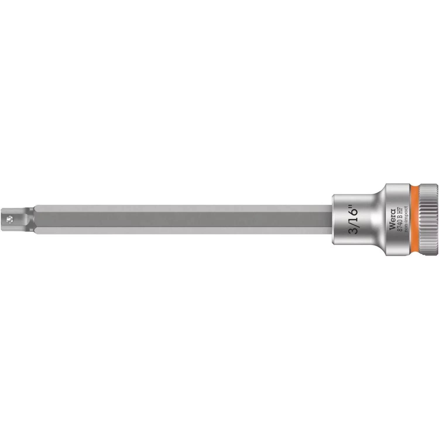 Wera 8740 B Hf Zyklop Bit Socket With Holding Function, 3/8-in. Drive, 3/16-in.x107-mm.