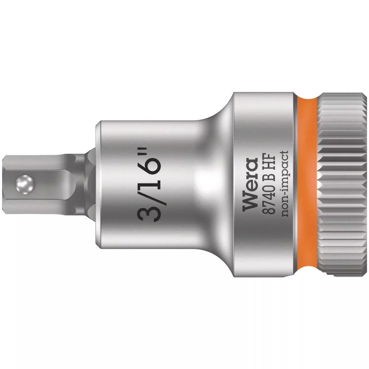 Wera 8740 B Hf Zyklop Bit Socket With Holding Function, 3/8-in. Drive, 3/16-in.x35-mm.