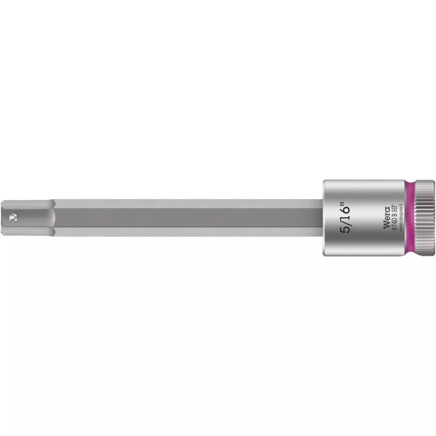 Wera 8740 B Hf Zyklop Bit Socket With Holding Function, 3/8-in. Drive, 5/16-in.x100-mm.
