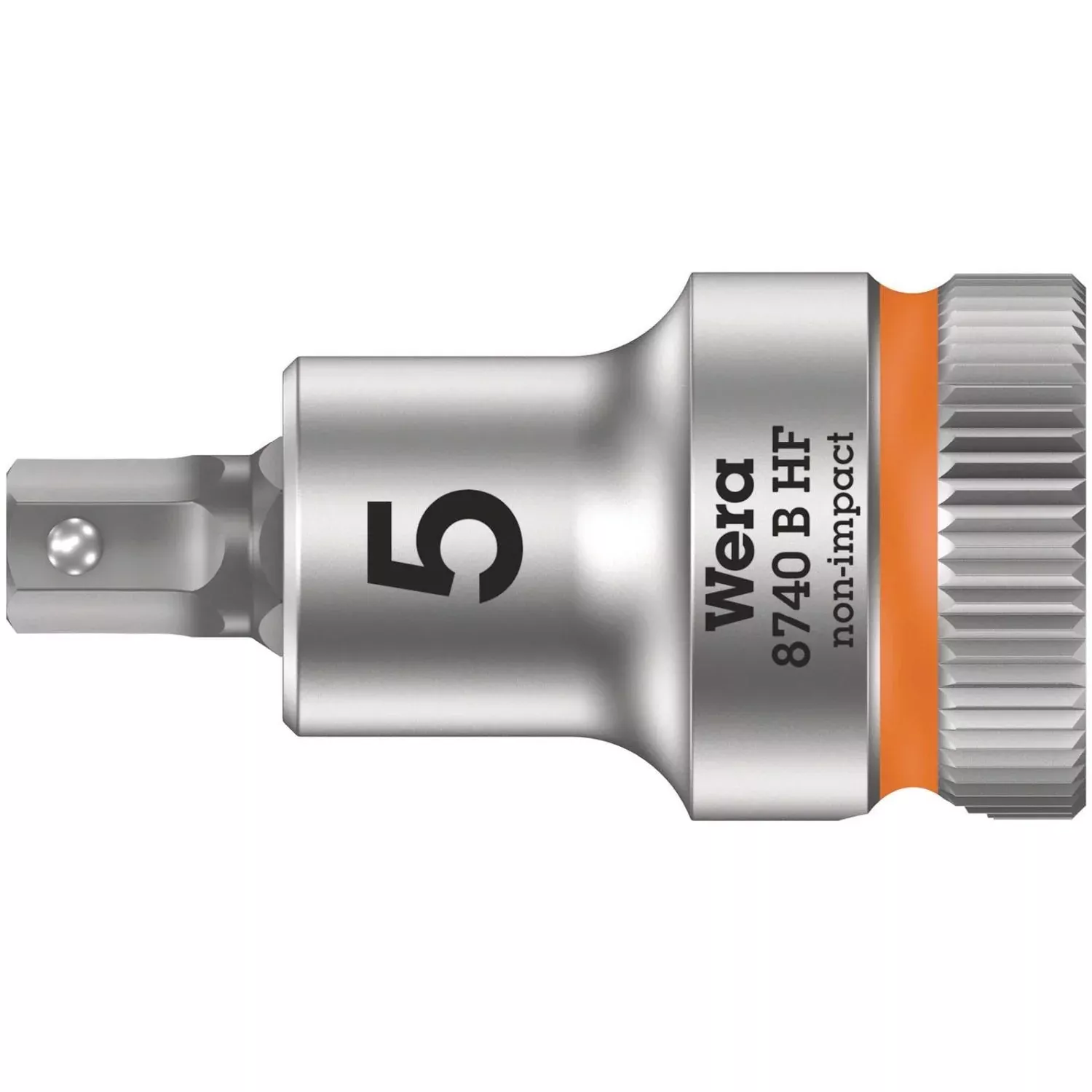 Wera 8740 B Hf Zyklop Bit Socket With Holding Function, 3/8-in. Drive, 5x35-mm.