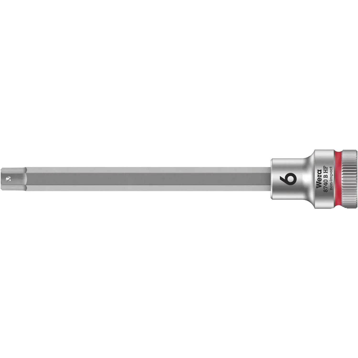 Wera 8740 B Hf Zyklop Bit Socket With Holding Function, 3/8-in. Drive, 6x107-mm.