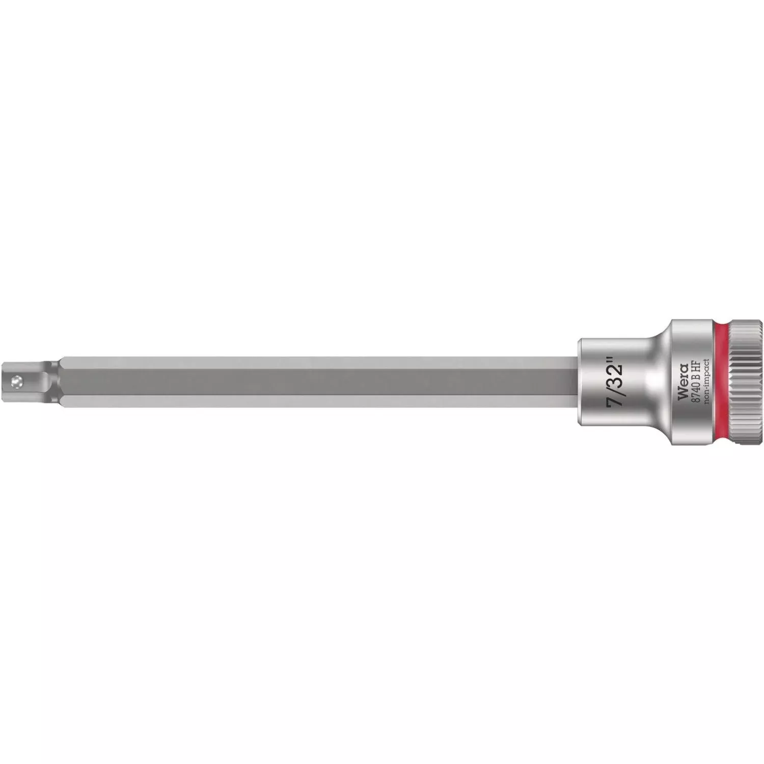 Wera 8740 B Hf Zyklop Bit Socket With Holding Function, 3/8-in. Drive, 7/32-in.x107-mm.