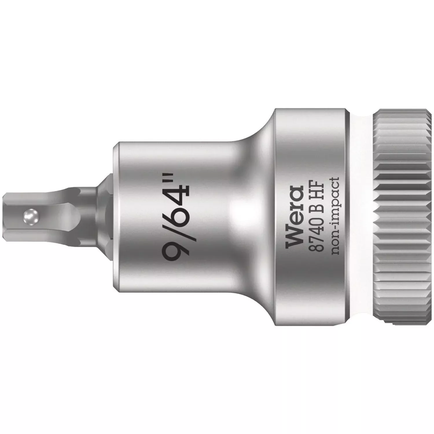 Wera 8740 B Hf Zyklop Bit Socket With Holding Function, 3/8-in. Drive, 9/64-in.x35-mm.