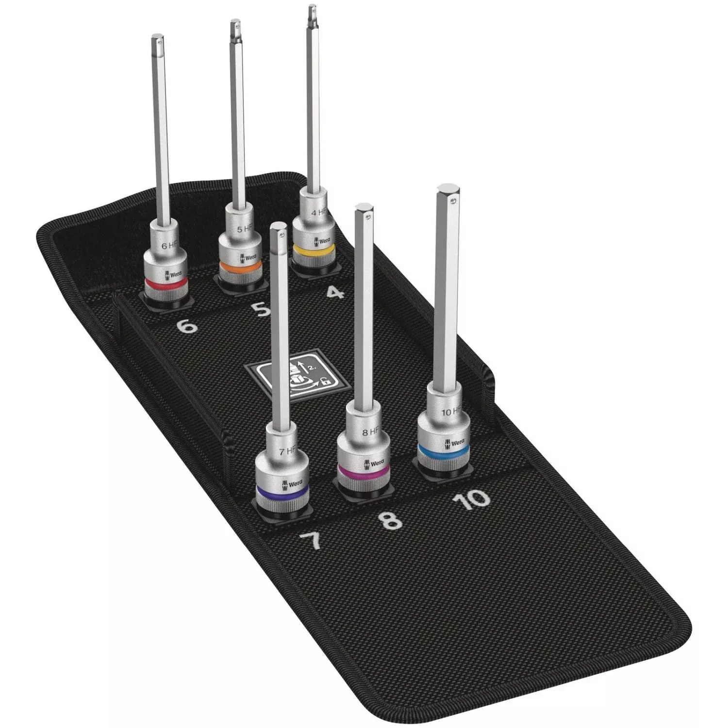 Wera 8740 C Hf 2 Zyklop Bit Socket Set With 1/2-in. Drive, With Holding Function, 6-Pieces