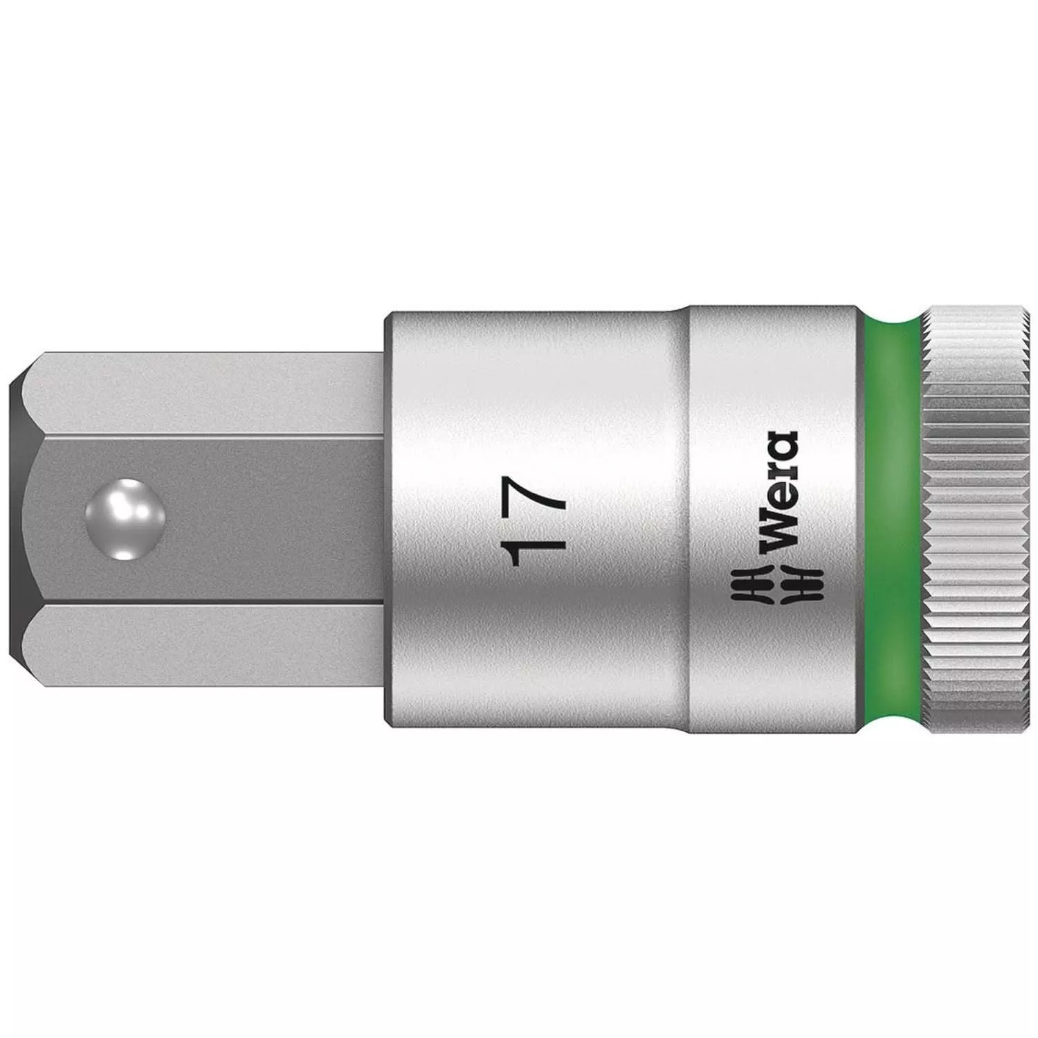 Wera 8740 C Hf Zyklop Bit Socket With 1/2-in. Drive With Holding Function, 17x60-mm.