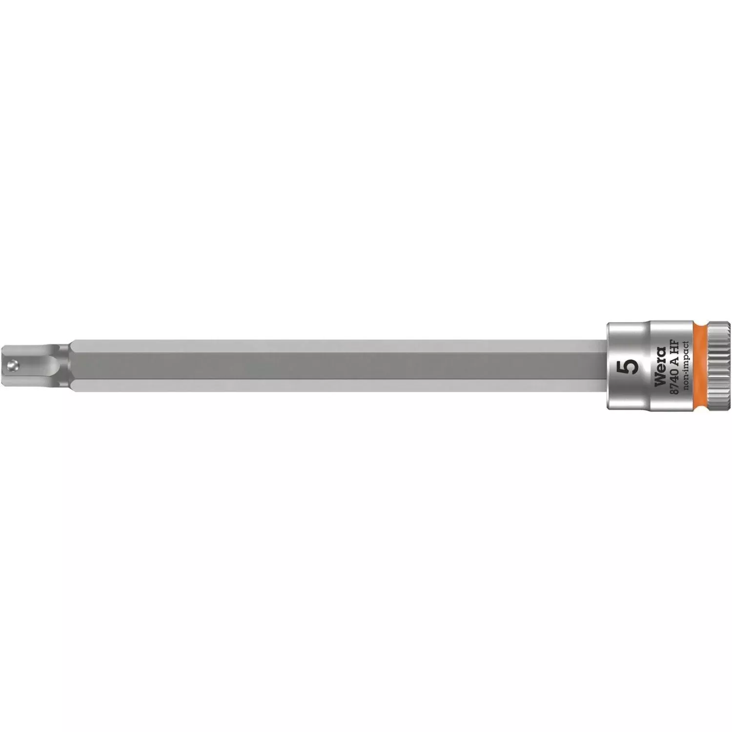 Wera 8740 A Hf Zyklop Bit Socket With Holding Function, 1/4-in. Drive, 5x100-mm.
