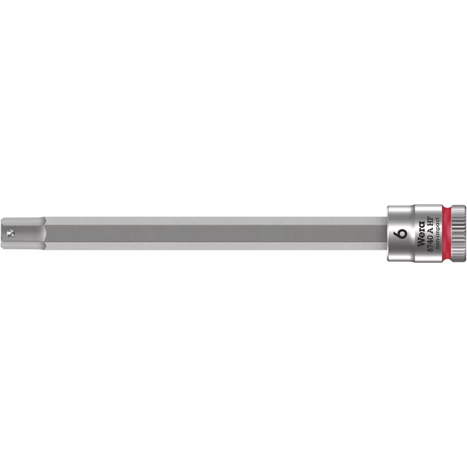 Wera 8740 A Hf Zyklop Bit Socket With Holding Function, 1/4-in. Drive, 6x100-mm.