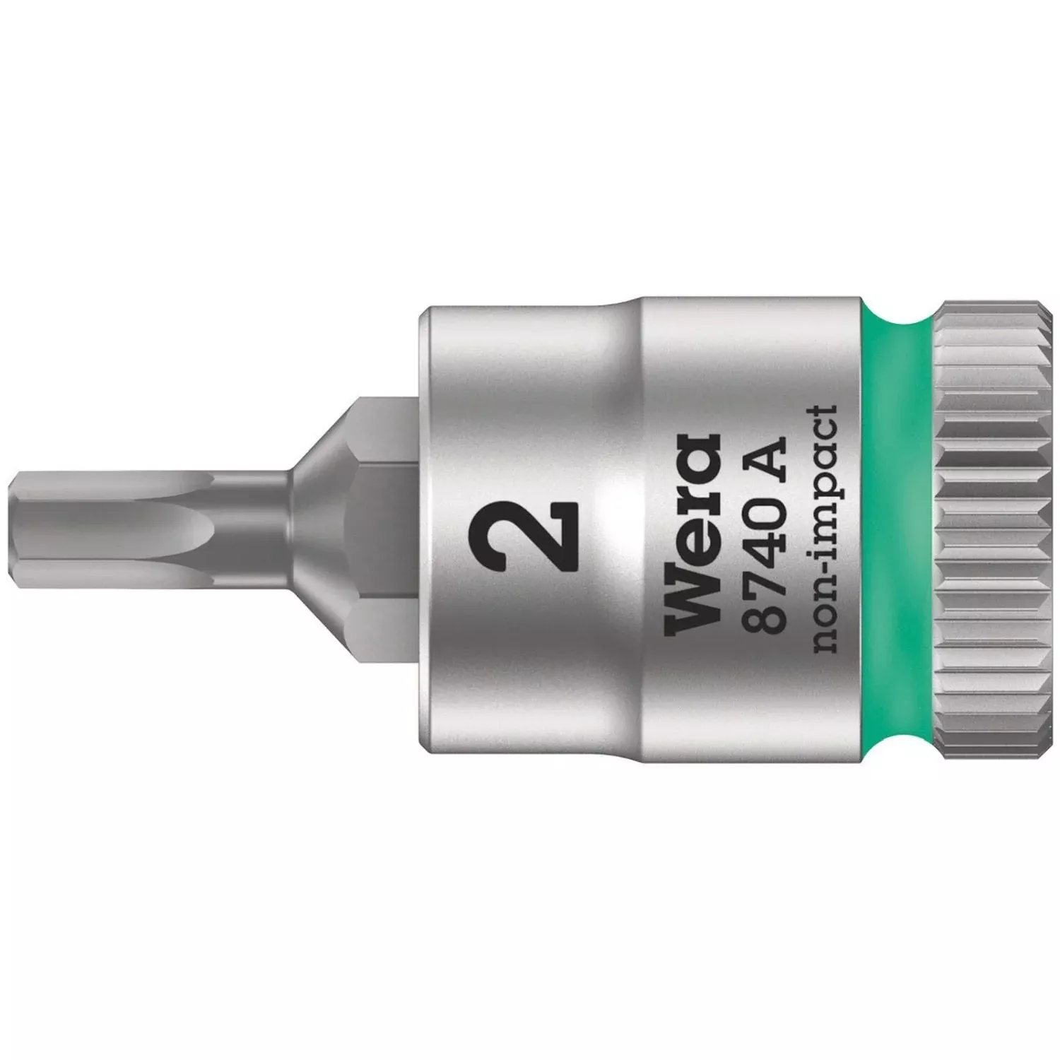 Wera 8740 A Zyklop Bit Socket, 1/4-in. Drive, 2x28-mm.